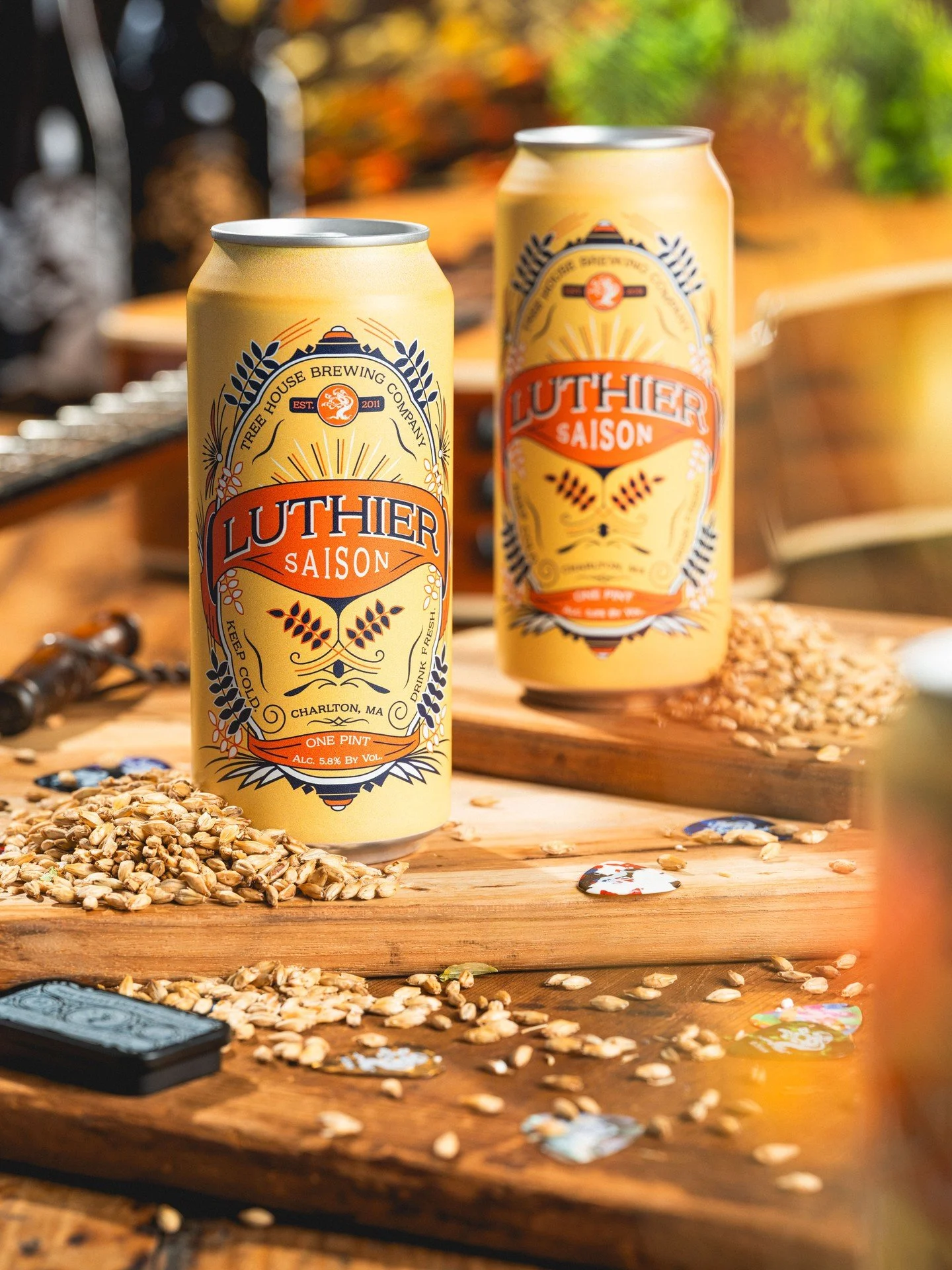 Luthier is a Saison crafted with history and simplicity in mind and, for the first time, has been packaged at our farm in Woodstock. An authentic yeast strain carries notes of clove and black pepper, which sit atop a rustic grain bill reminiscent of 