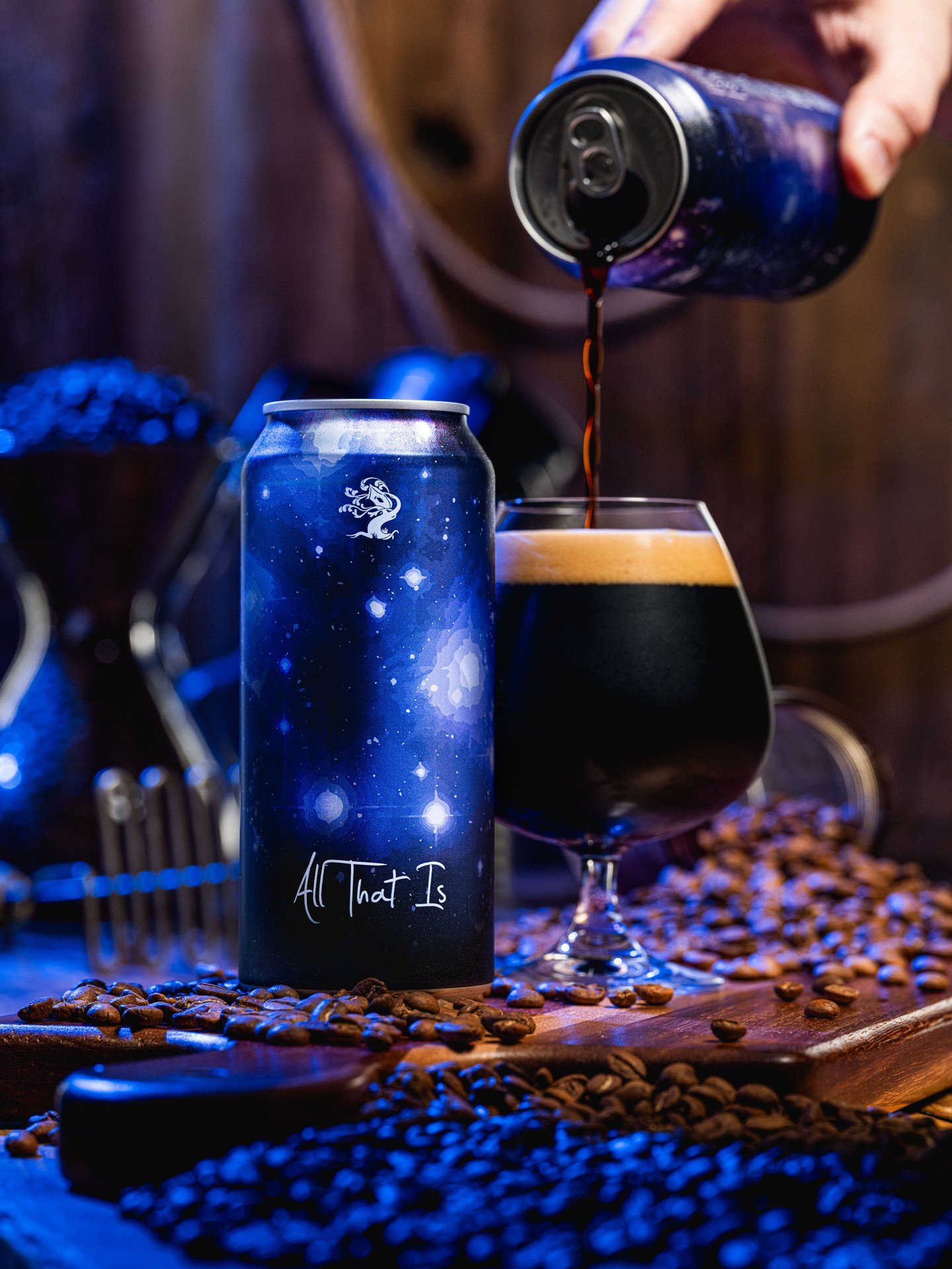 All That Is and All That Ever Will Be is a surprisingly light-bodied-for-how-incredibly-delicious-it-is Milk Stout aged on fresh roasted coffee, cacao, and vanilla beans. It carries frothy notes of mocha lattes, vanilla cream, and melted dark chocola