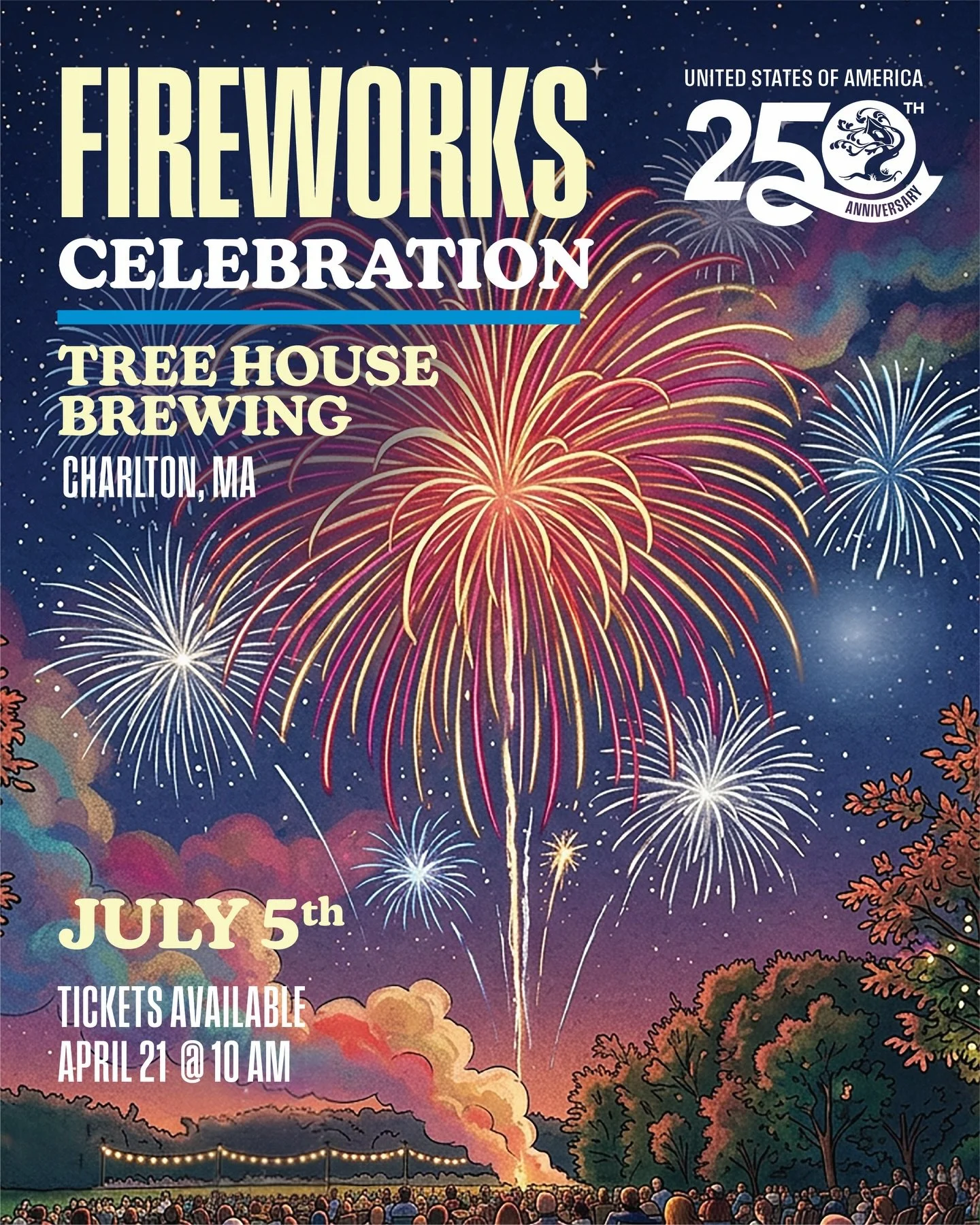 On sale now. Link at treehousebrew.com under events.

Move quickly, Charlton, especially sells incredibly fast.