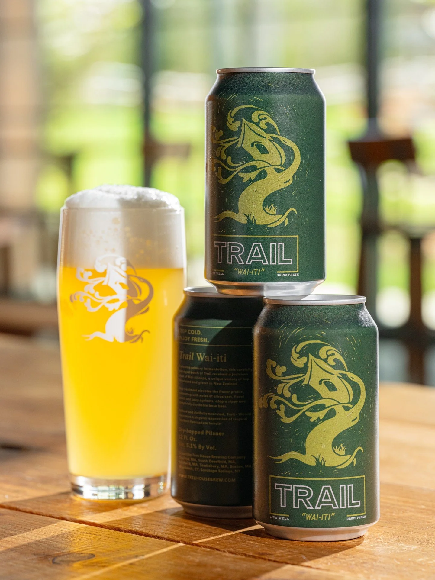 We diverted a small portion of our recent batch of Trail to a tank loaded with Wai-iti hops. Following a lengthy conditioning, it is as bright, juicy, and aromatic as they come. As the mountains of foam settle into a sticky lace in your glass, notes 