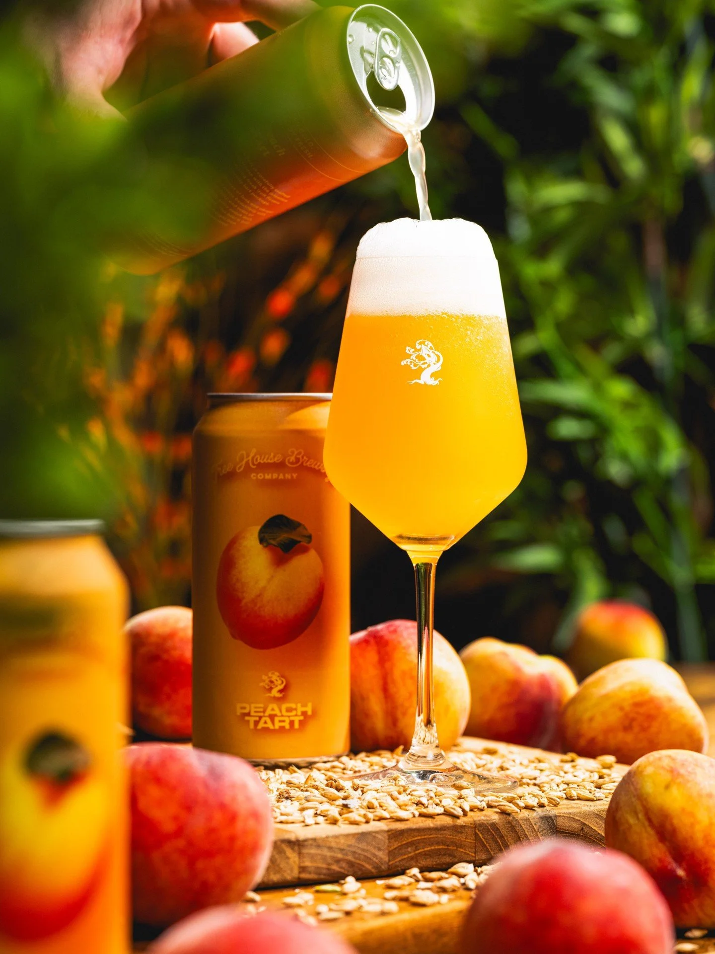 Peach Tart is just plain refreshing.

Unlike some sours, this is not a mouth-puckering warhead. It is pleasantly tangy, with notes of sweet peach, lemon curd, soft wheat, and a wonderful minerality. Peach Tart's profile snaps to a close and disappear