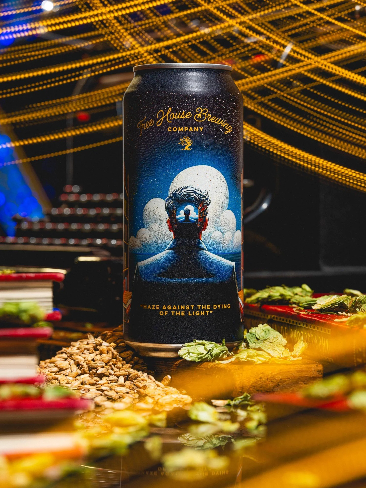 Haze.

Haze against the Dying of the Light. 

This gem utilizes Haze as a base to feature a blend of hand-selected hops. Citra and Idaho 7 burst with notes of Valencia orange, apricot, and resinous pine. We then added a charge of Vista, lending sweet
