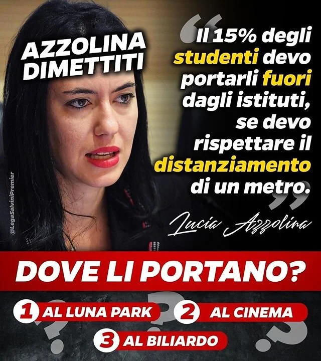 SE GOVERNANO DEGLI INCOMPETENTI ECCO QUELLO CHE SUCCEDE!
#azzolinadimettiti
@matteosalviniofficial 
@legaofficial