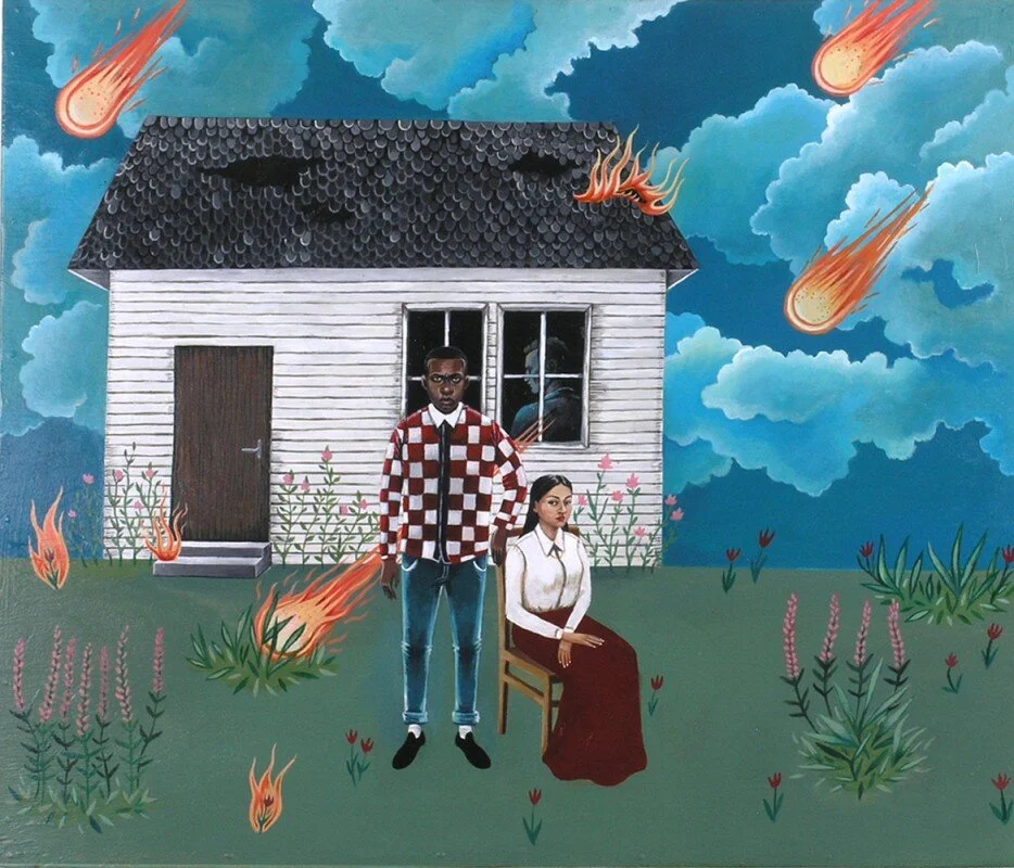 Les Prophéties , acrylique sur bois, 55/65cm, 2015 / Prophecies , acrylic painting on wood, 55/65cm, 2015