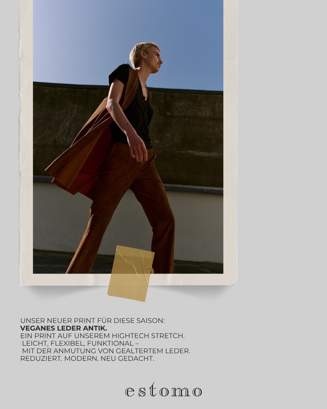 NEUER PRINT DER SAISON
VEGANES LEDER ANTIK
Print auf Hightech Stretch.

#veganleather #nachhaltig #slowfashion #hamburg #chooseyourestomo
