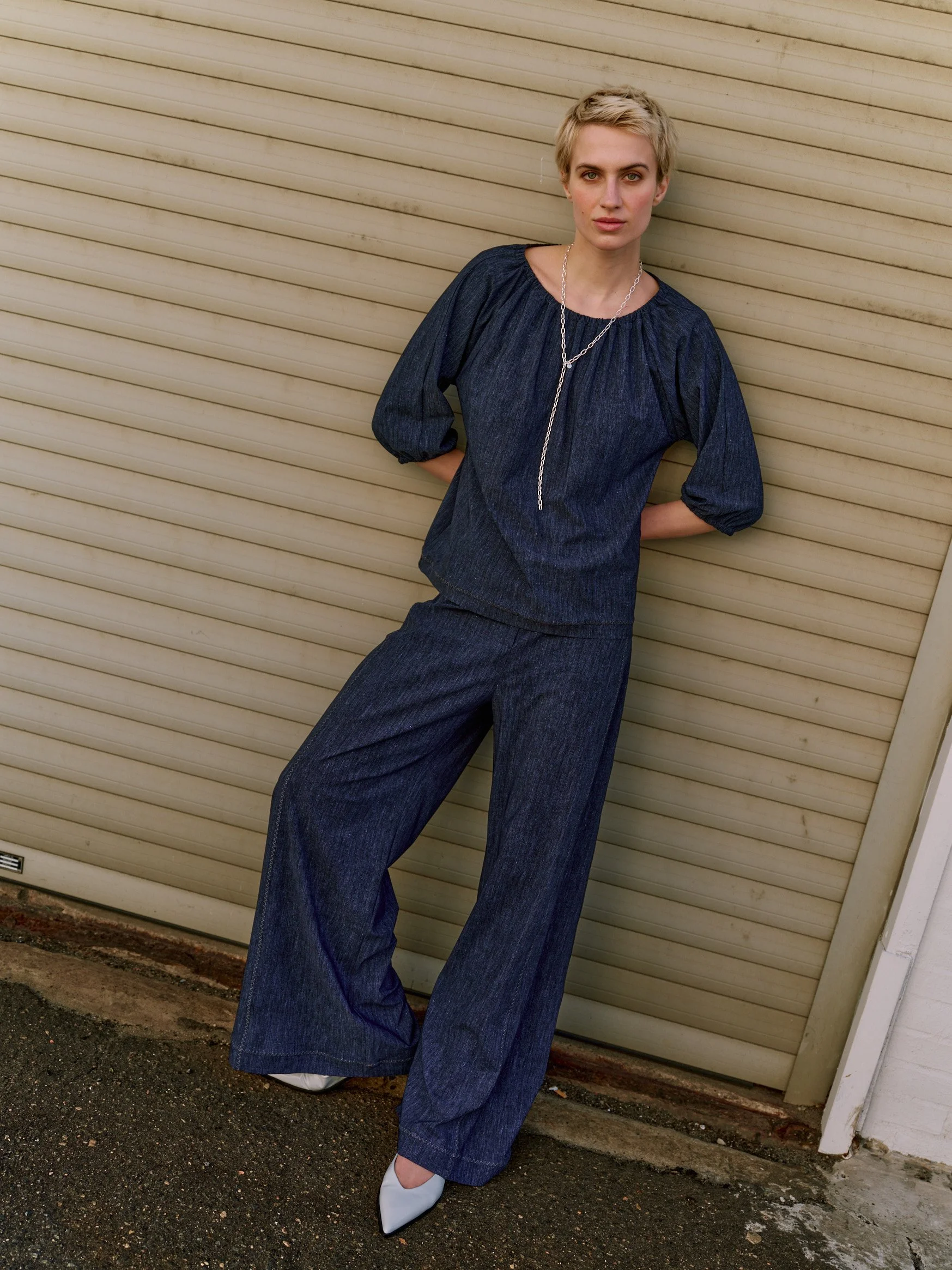 Majori - Denim Blue Print