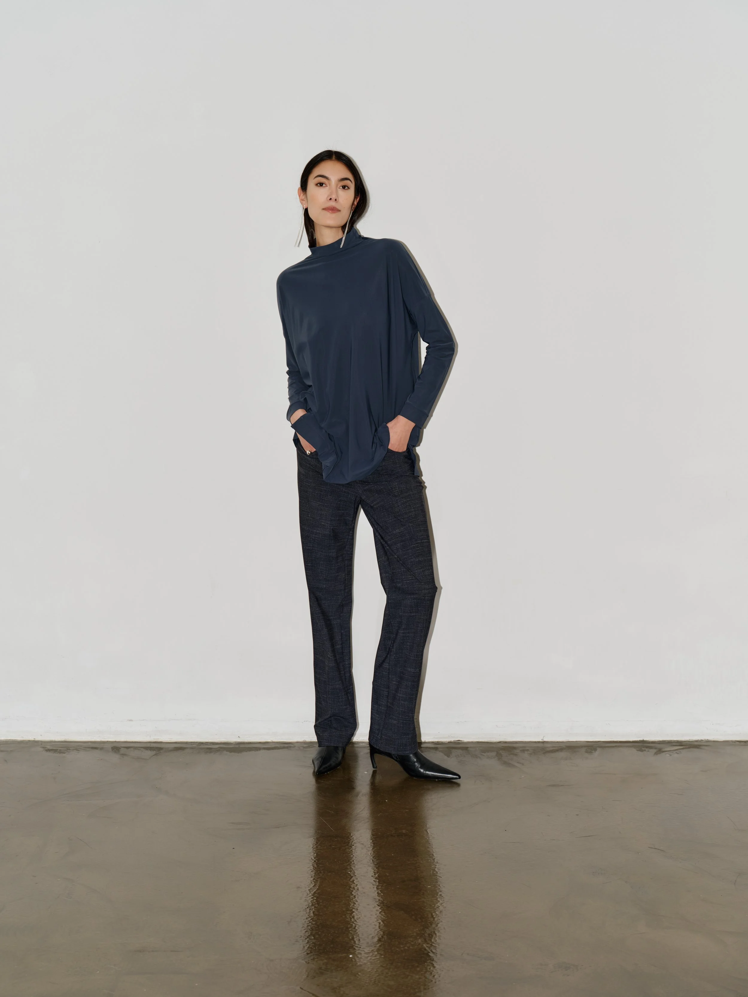 Lotta lang - Nadelstreifen Print