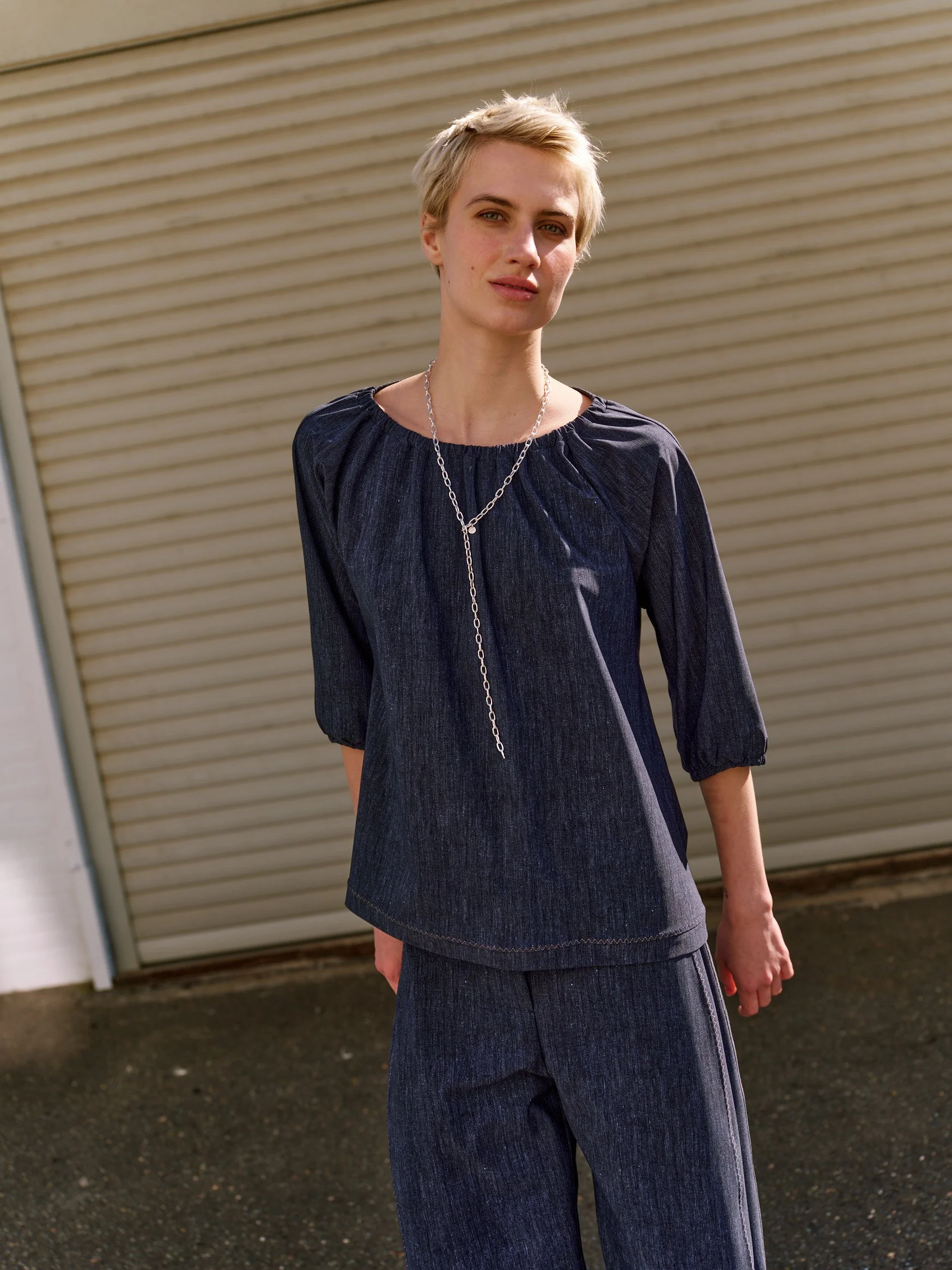 Neo - Denim Blue Print