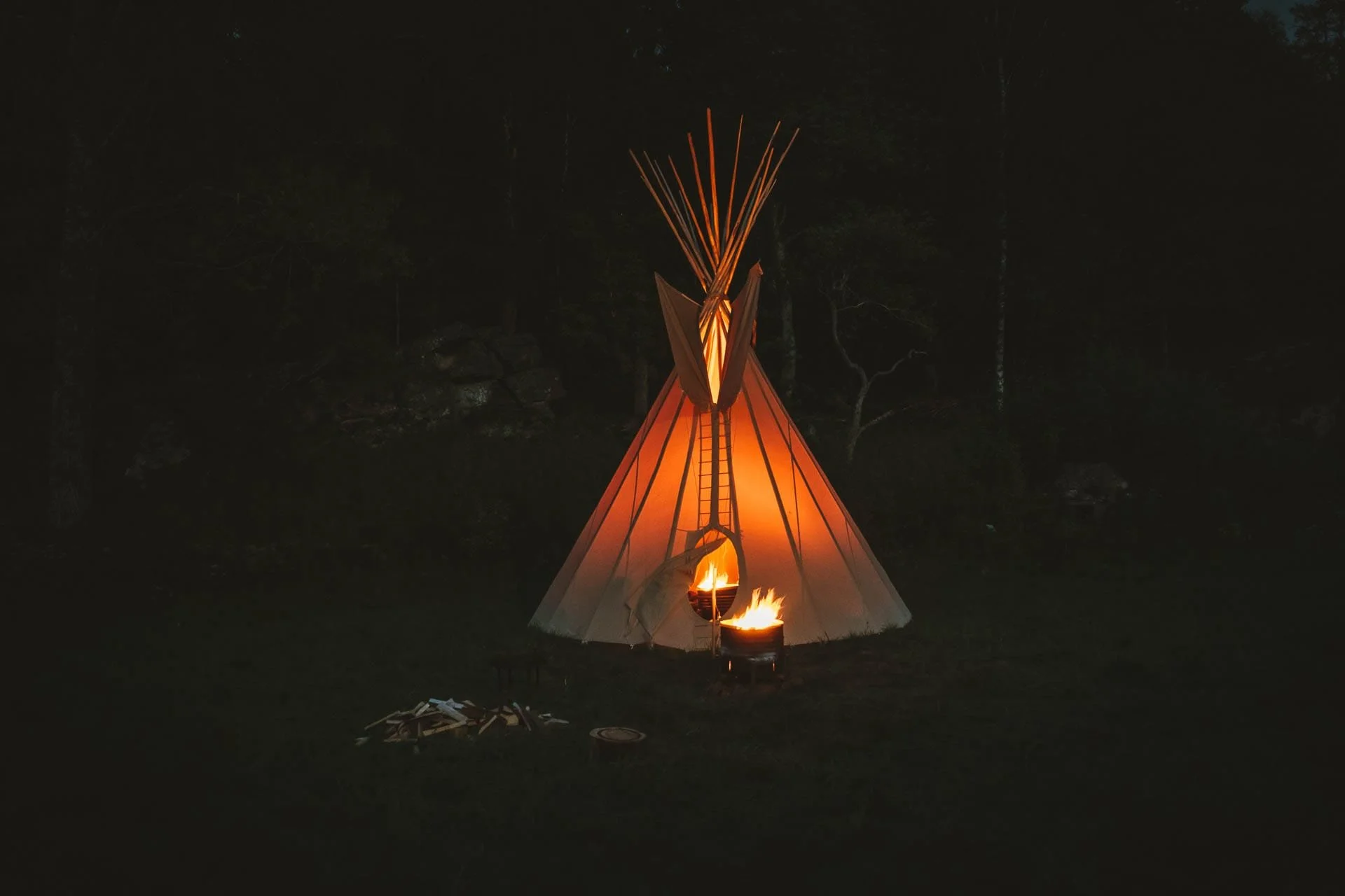Teepee Tält natt.JPG