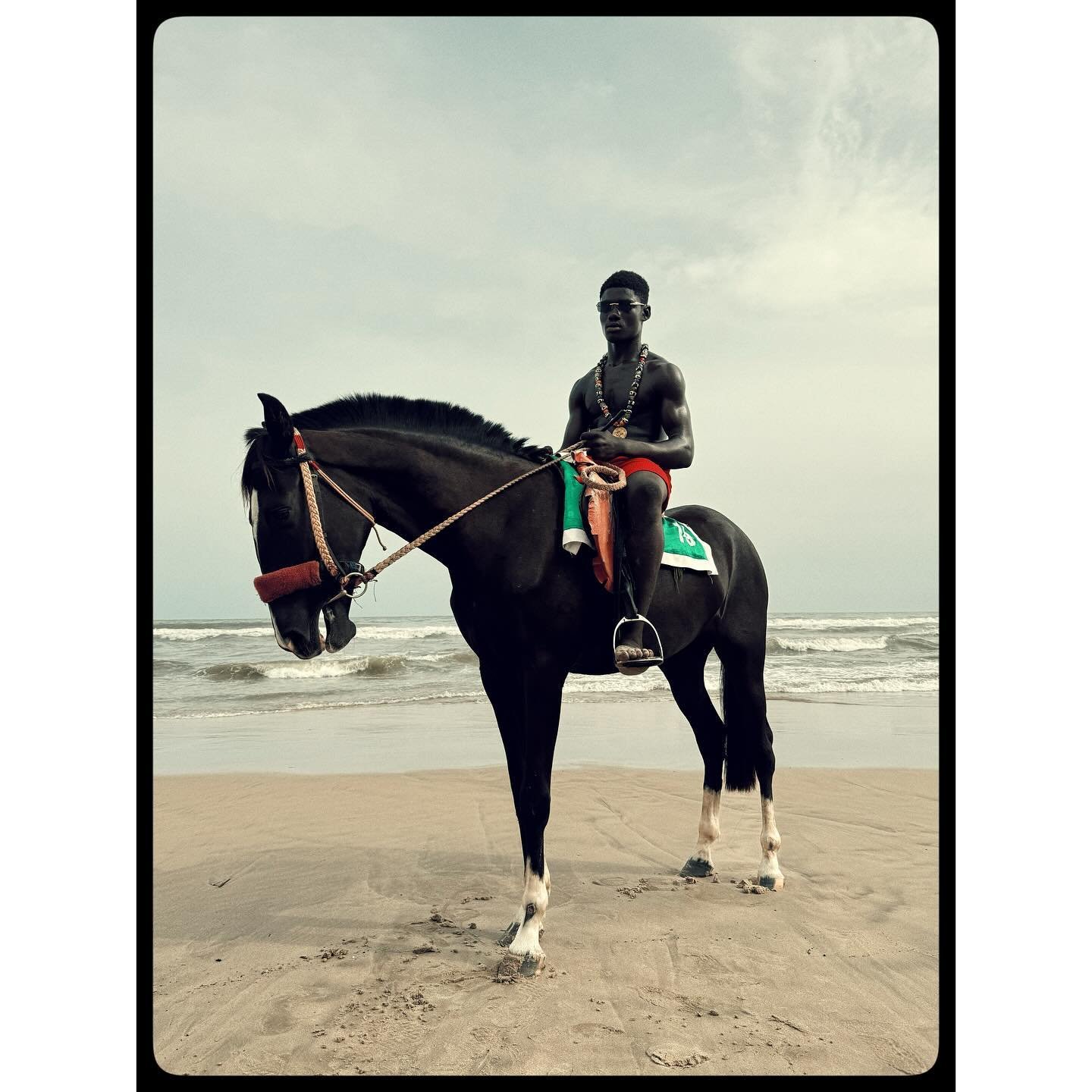 Horse on the beach. Accra 2024
