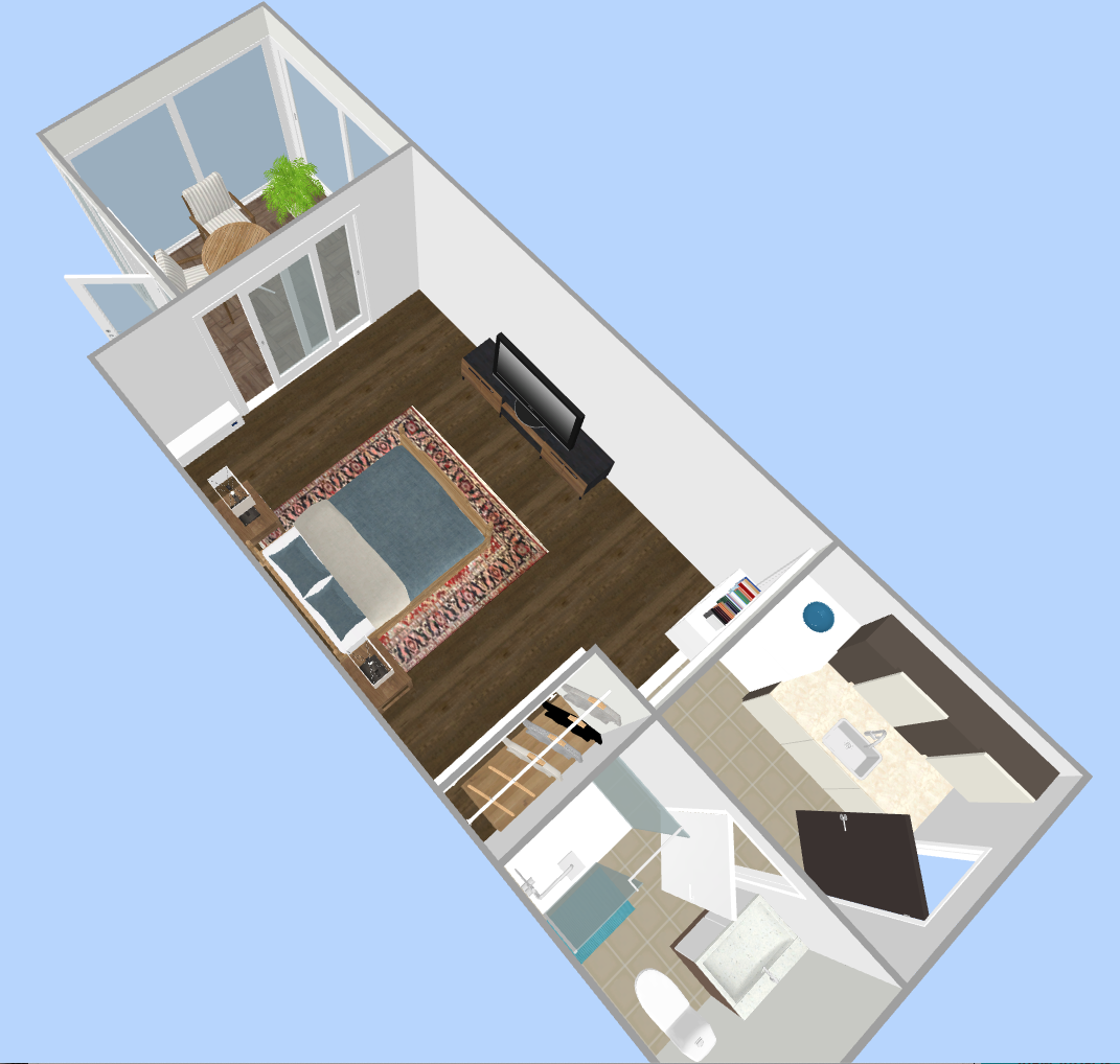 Springfield Assisted Living Studio Apartment Floor Plan Bird View