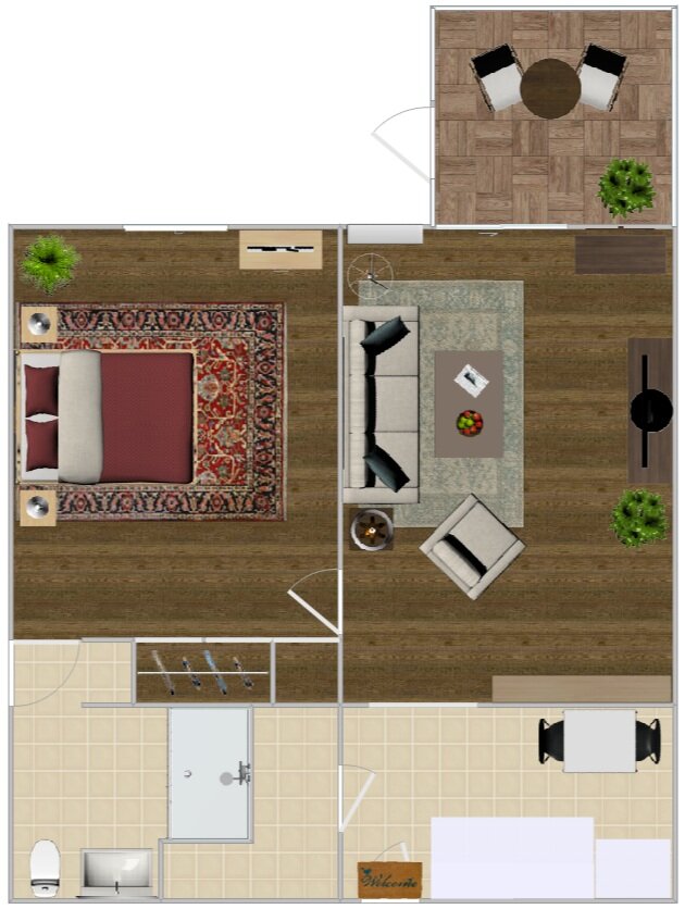 Springfield Assisted Living One Bedroom Apartment Floor Plan