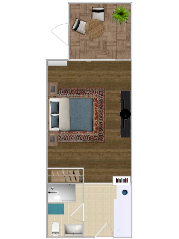 Springfield Assisted Living Studio Apartment Floor Plan