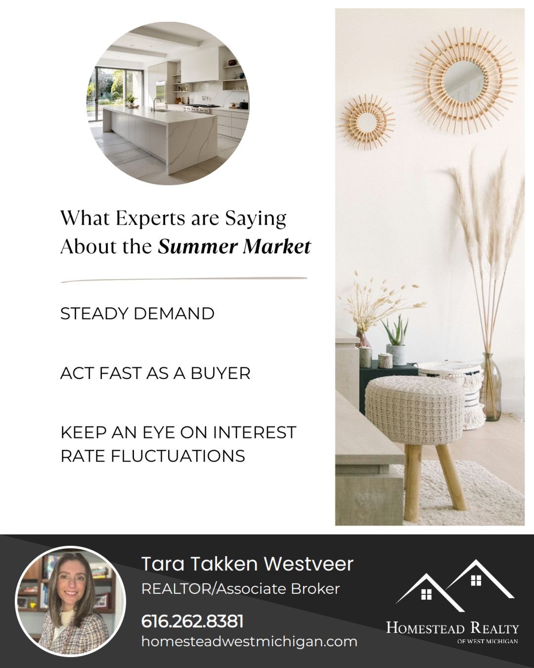 Unlock what real estate experts are saying about this summer's market! 🌞

📈 Steady Demand: Buyer interest remains strong, especially for well-priced, move-in-ready homes.
⚡ Quick Moves: Homes are still selling fast in many areas&mdash;buyers nee