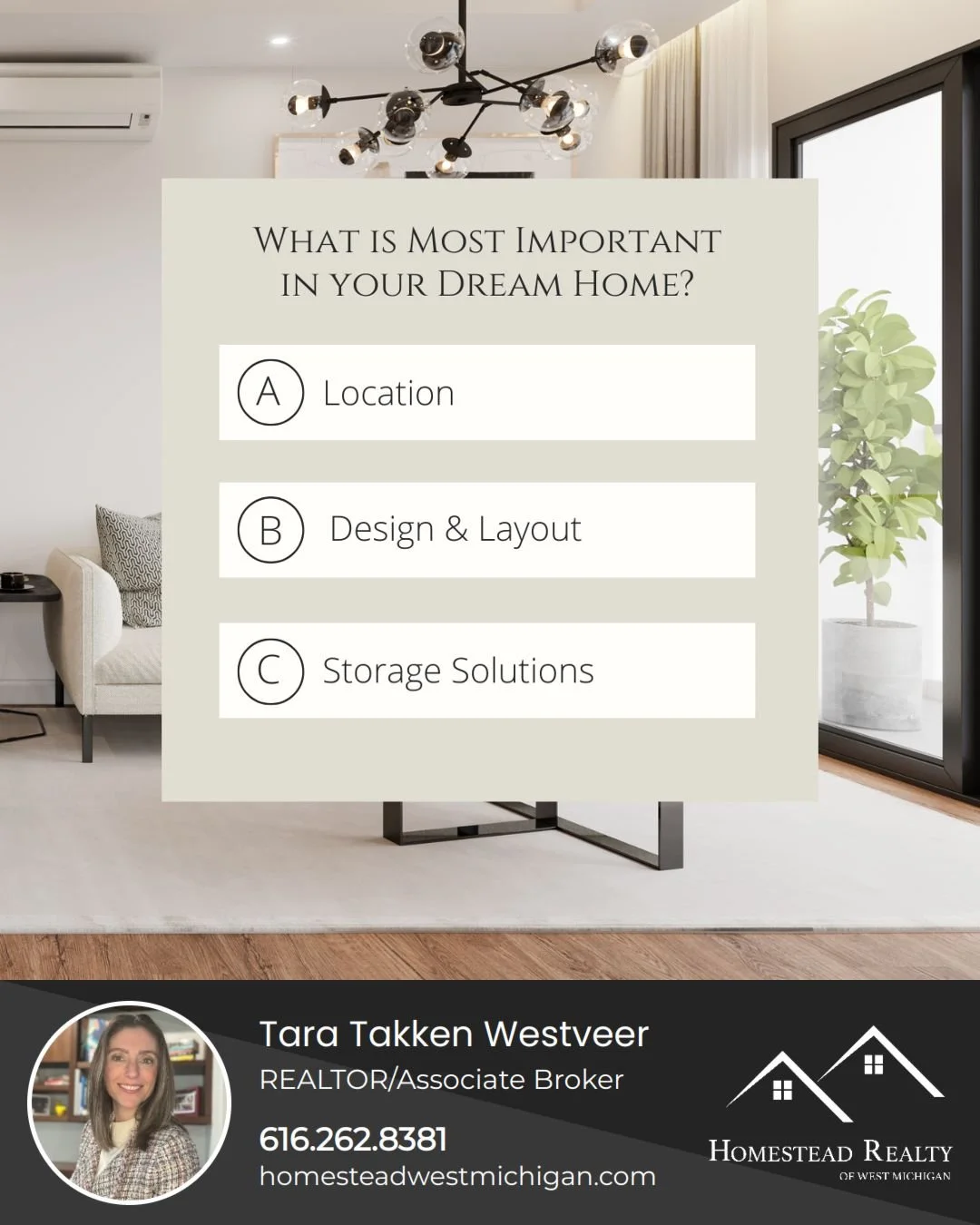 When it comes to your dream home, what matters most?

If you had to choose just one, which would it be? 
📍 Location &ndash; Close to work, schools, or nature
✨Design &amp; Layout &ndash; Stylish, functional, and perfectly &ldquo;you&rdquo;
📦 S