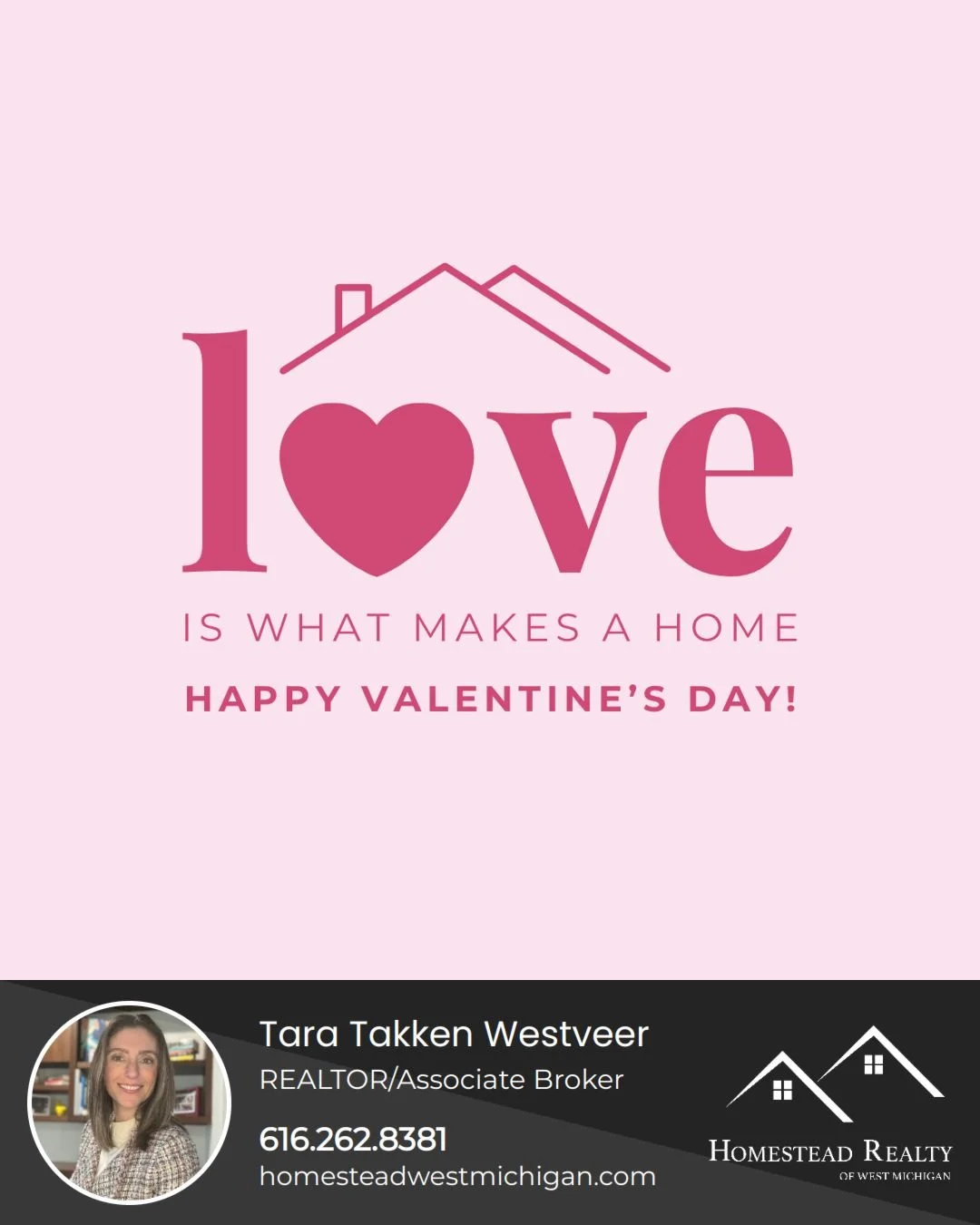 L💘VE is what makes a home.

Wishing you a Happy Valentine&rsquo;s Day filled with warmth, joy, and all the things (and people) you love most. 🏡✨

#homesteadrealtyofwestmi #realtor #LicensedBroker #RealEstateAgent #WestMichigan #happyvalentinesday