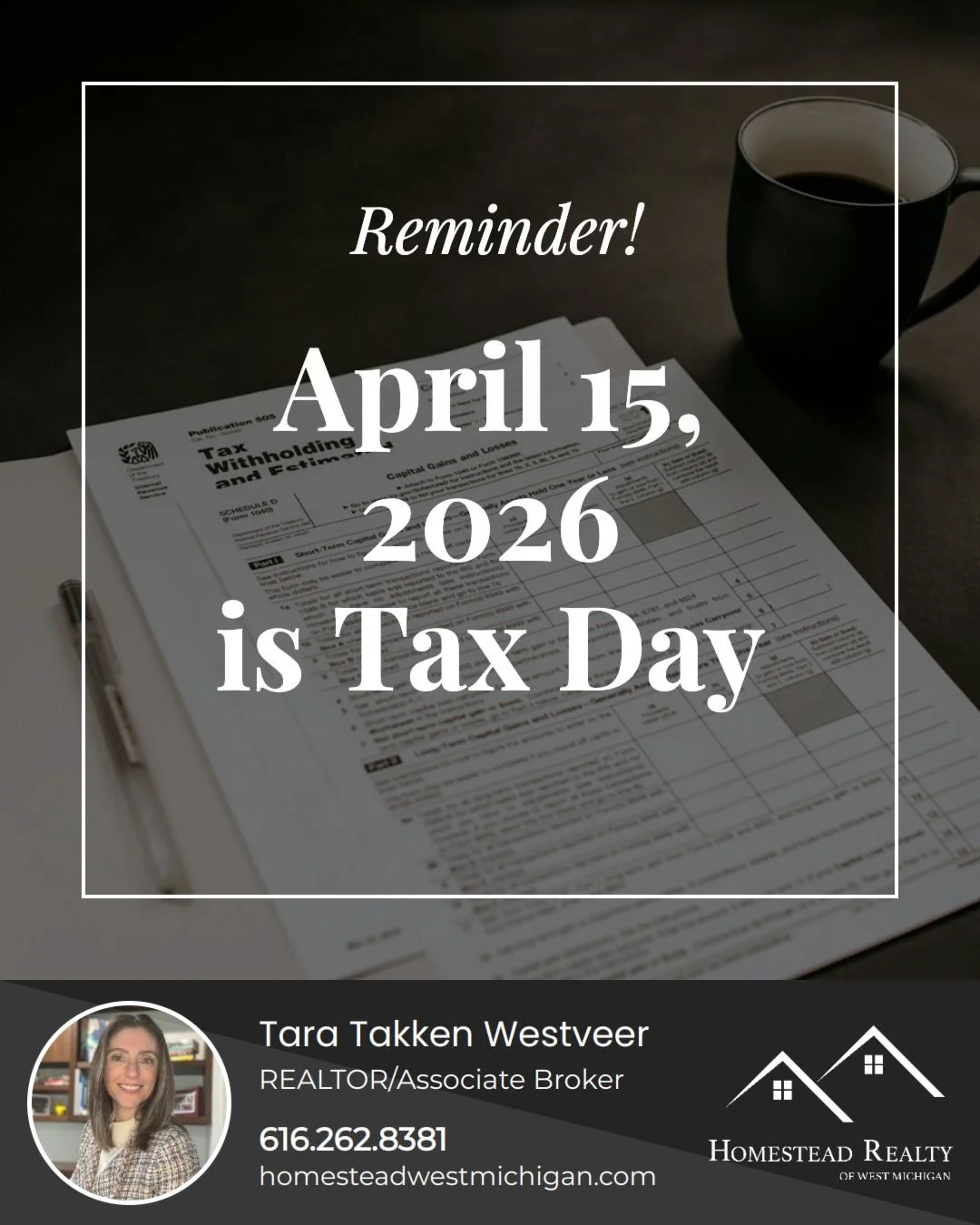📢 Friendly Reminder: Today is the Tax Filing Deadline! 💰📅

If you haven&rsquo;t filed yet, make sure to submit your return or request an extension to avoid penalties. Double-check your information, look into eligible tax credits, and keep your d