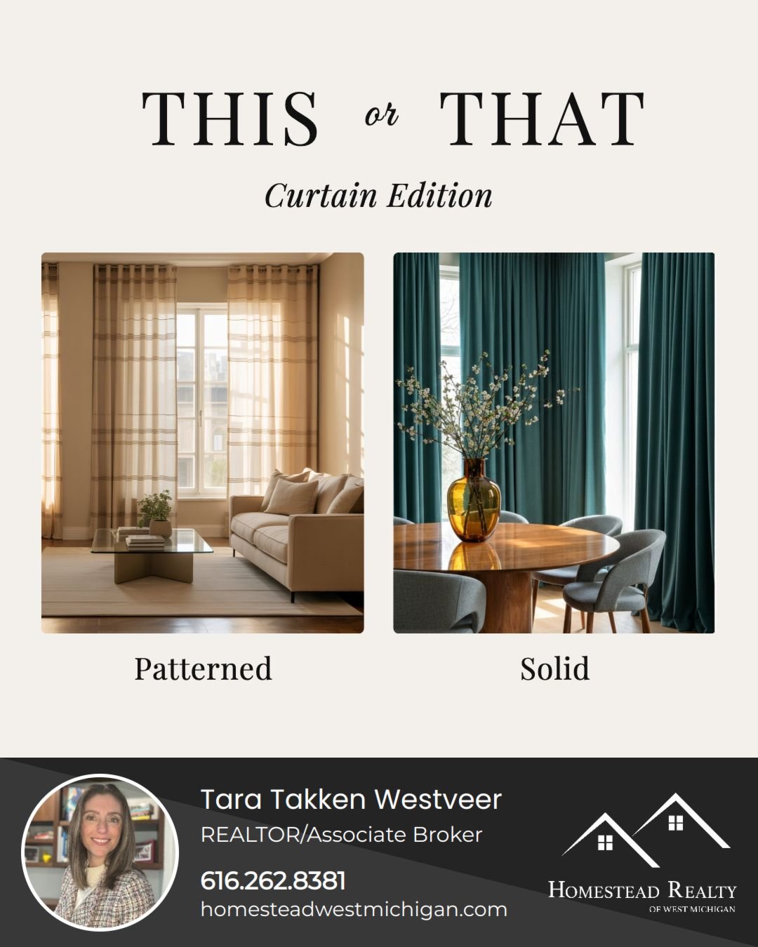 Selecting the ideal curtains can truly enhance any room!

When it comes to style and design, do you lean towards a minimalist look with solid colors, or do you prefer vibrant patterned curtains that add a touch of personality?

Love to hear your 
