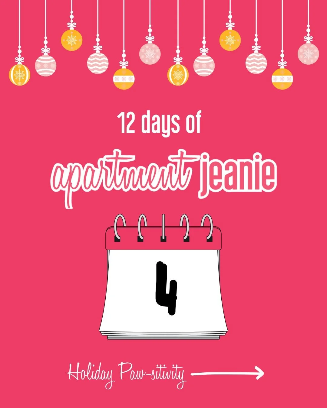 Today we present the 4️⃣ social media managers of apartmentjeanie.

1️⃣ LITTLE BIT 
2️⃣ PANCAKE
3️⃣ TATER TOT
4️⃣ CR&Egrave;ME BR&Ucirc;L&Eacute;E 

Currently CB is sleeping on her posting responsibilities as it&rsquo;s actually day 6 of the 12 days 