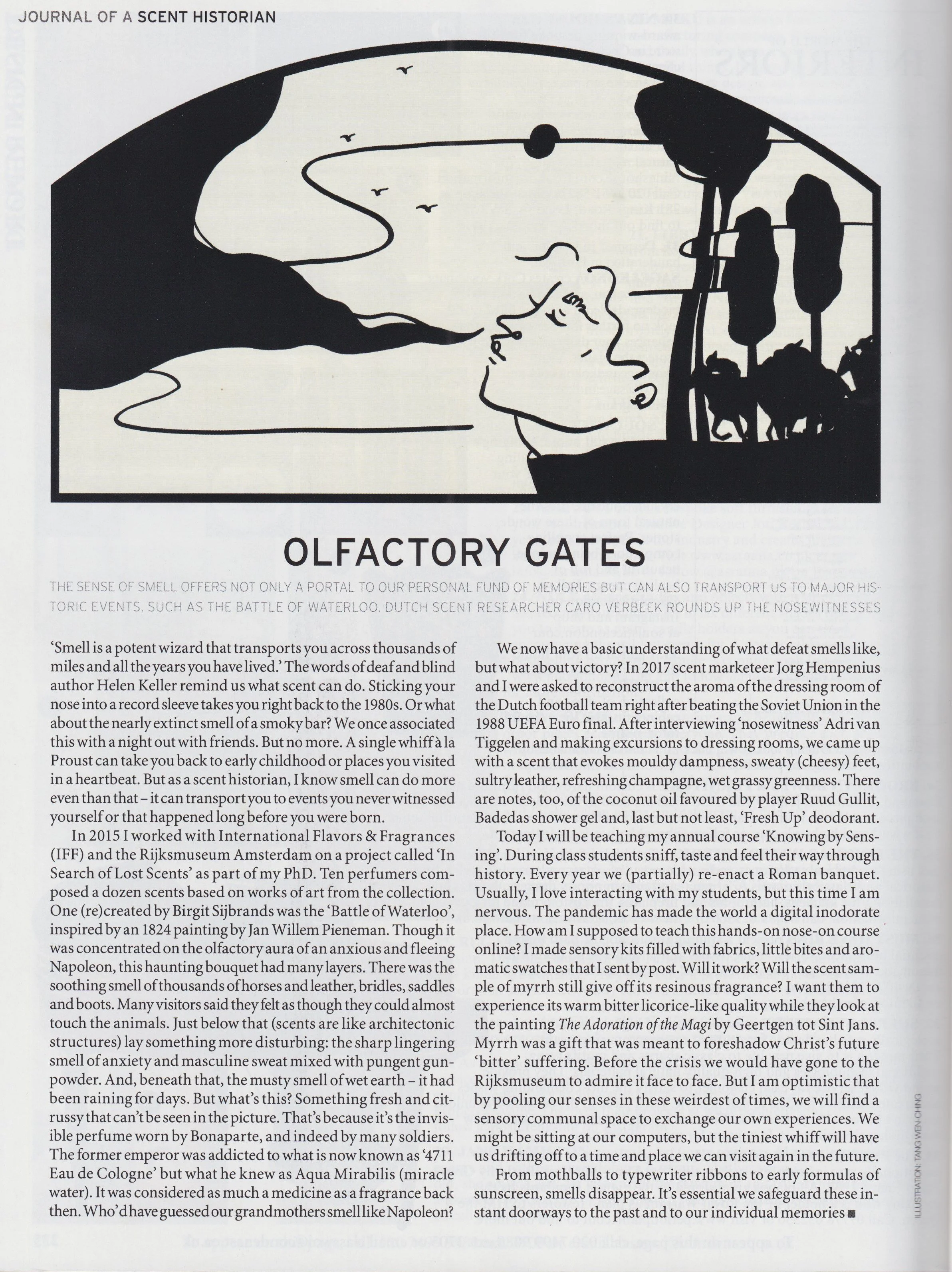 Editorial illustration by Tang Wen Ching featured in World of Interiors magazine