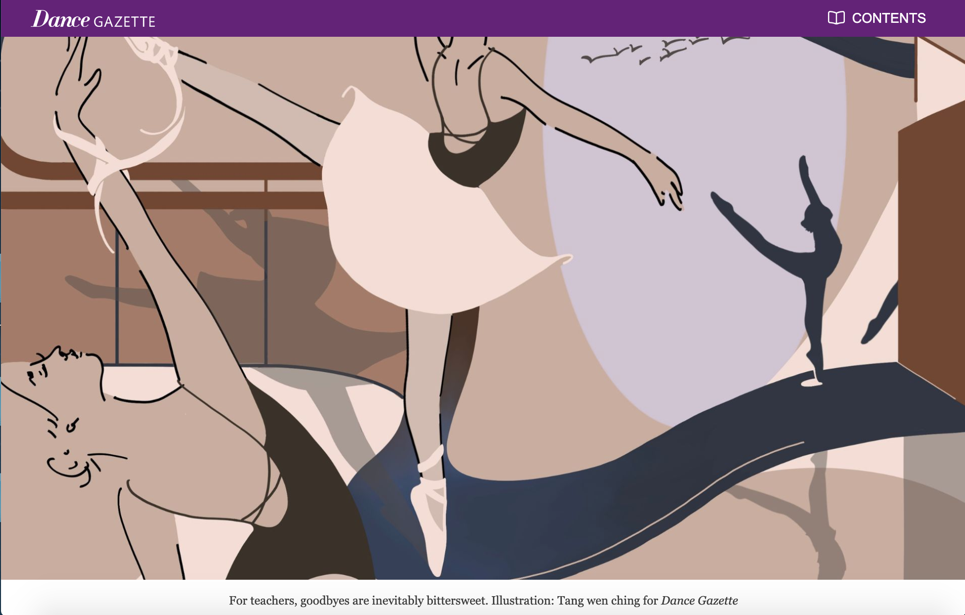 magazine  editorial feature for RA Royal Academic of Art Dance Gazette by Tang Wen Ching