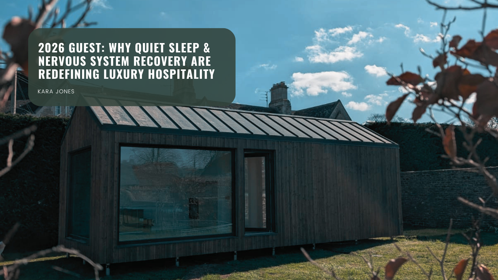 Designing Sleep &amp; Recovery Suites: How Luxury Cabins Cater to the Rise of Sleep Tourism