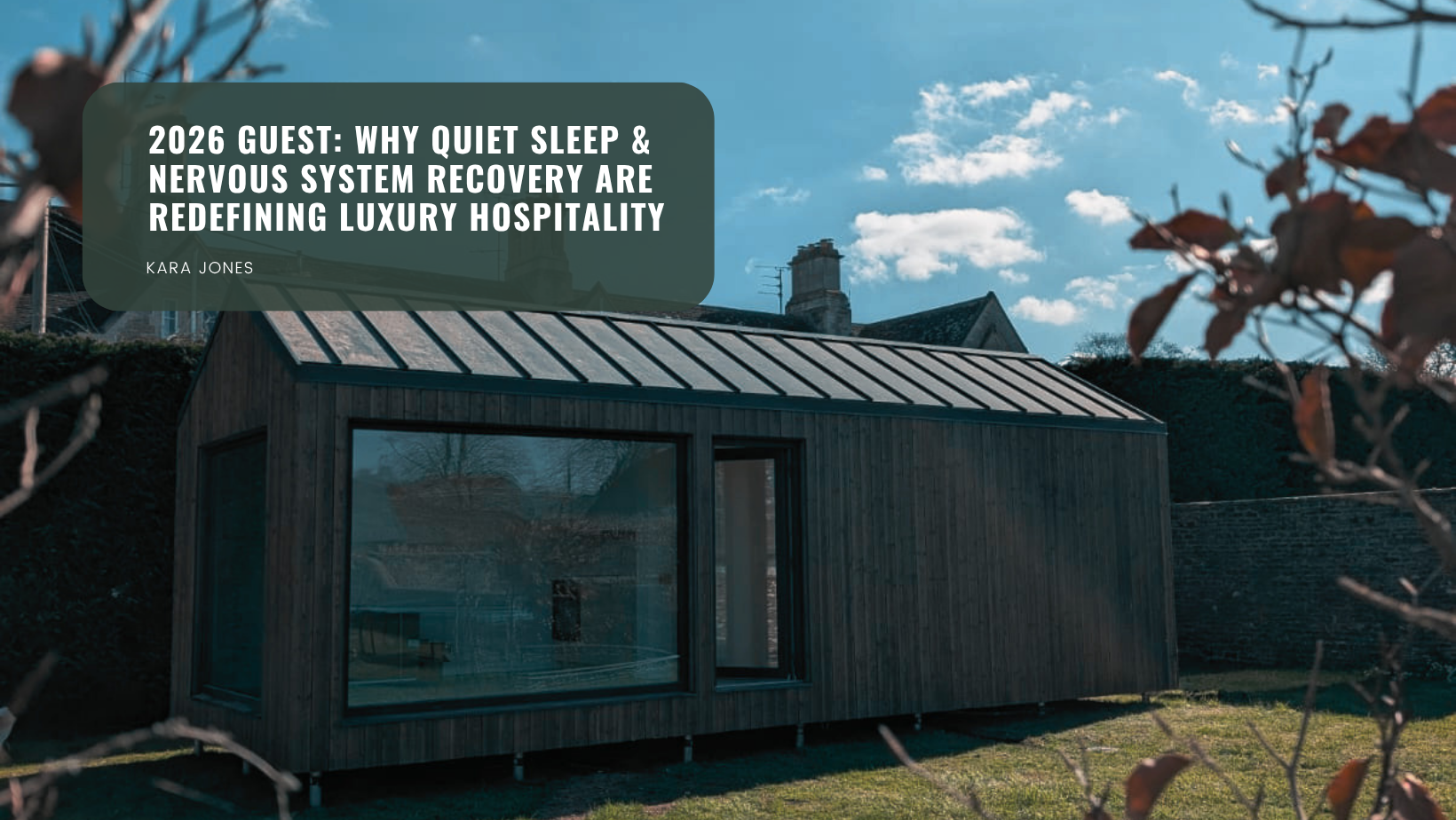 Designing Sleep &amp; Recovery Suites: How Luxury Cabins Cater to the Rise of Sleep Tourism