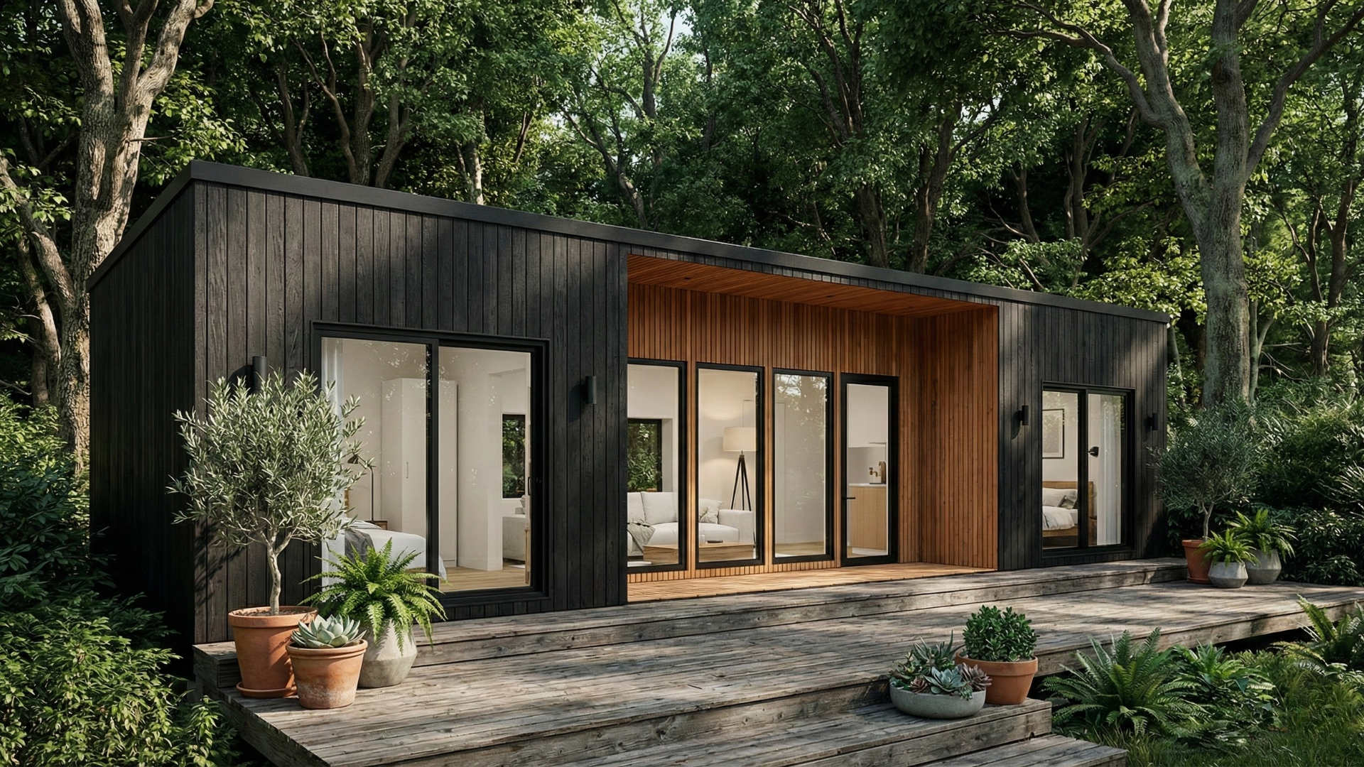 This is an image of the Nordglade, a luxury park home lodge