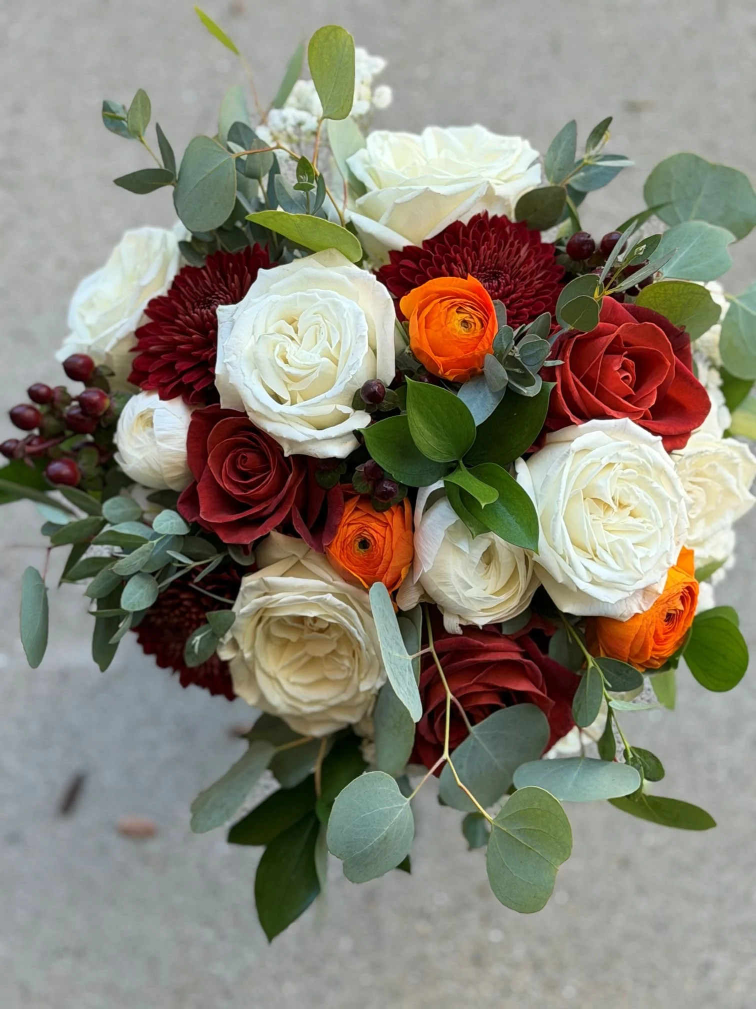 Coffee break orange and white ranunculus euc bridal2.jpg