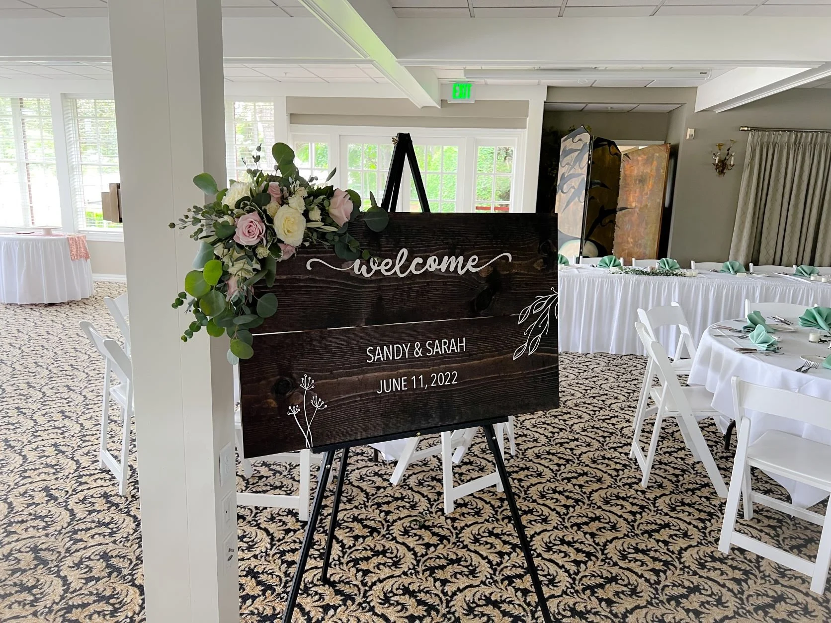 Welcome sign blush white floral.JPEG