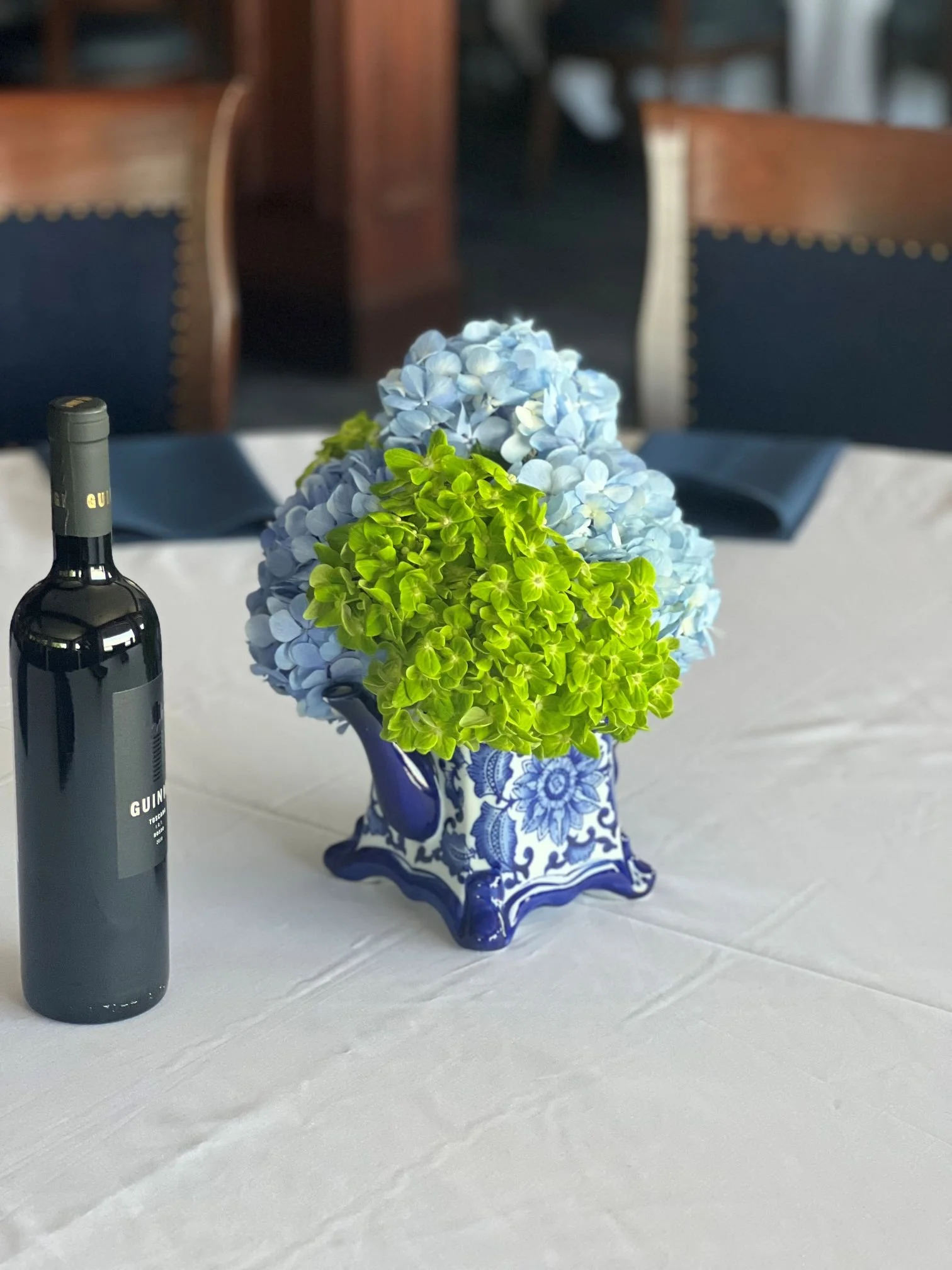 Blue green hydrangea centerpiece.jpg