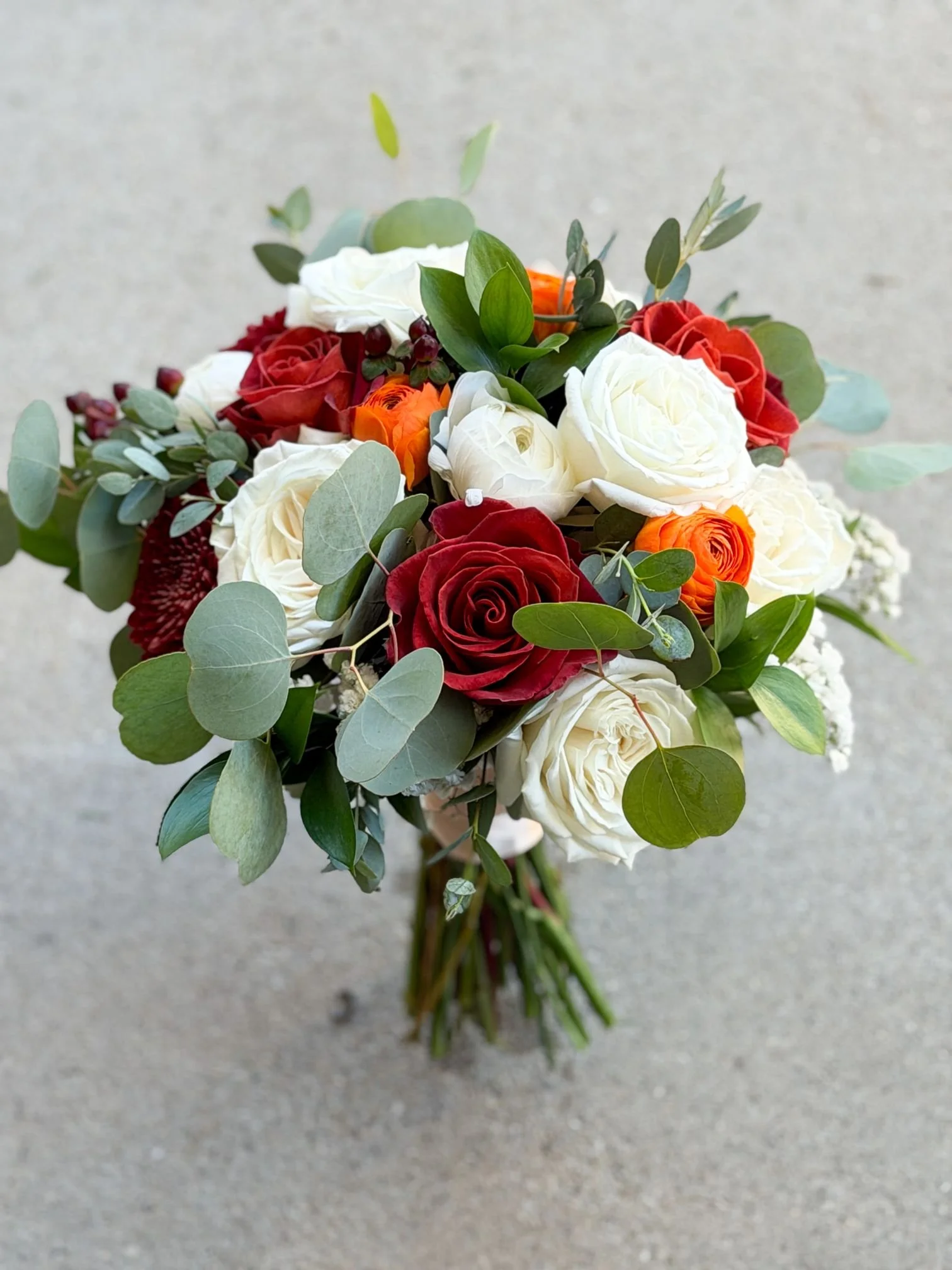 Coffee break orange and white ranunculus euc bridal.jpg