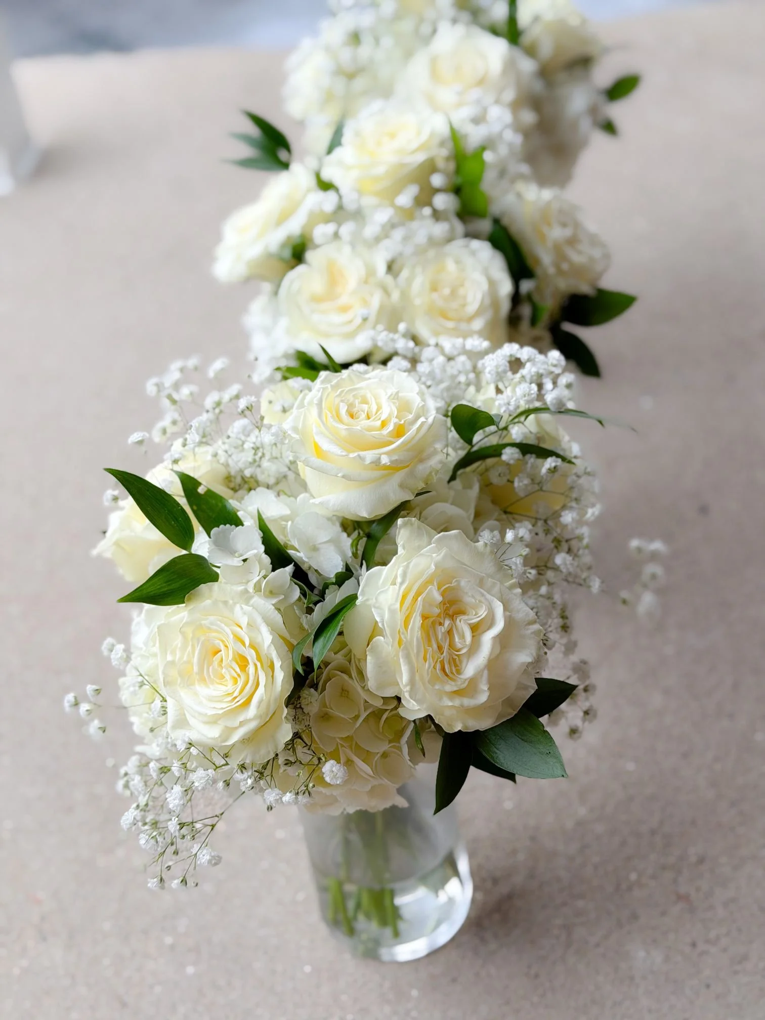 Aspen gyp hydrangea ruscus bridesmaids.jpg