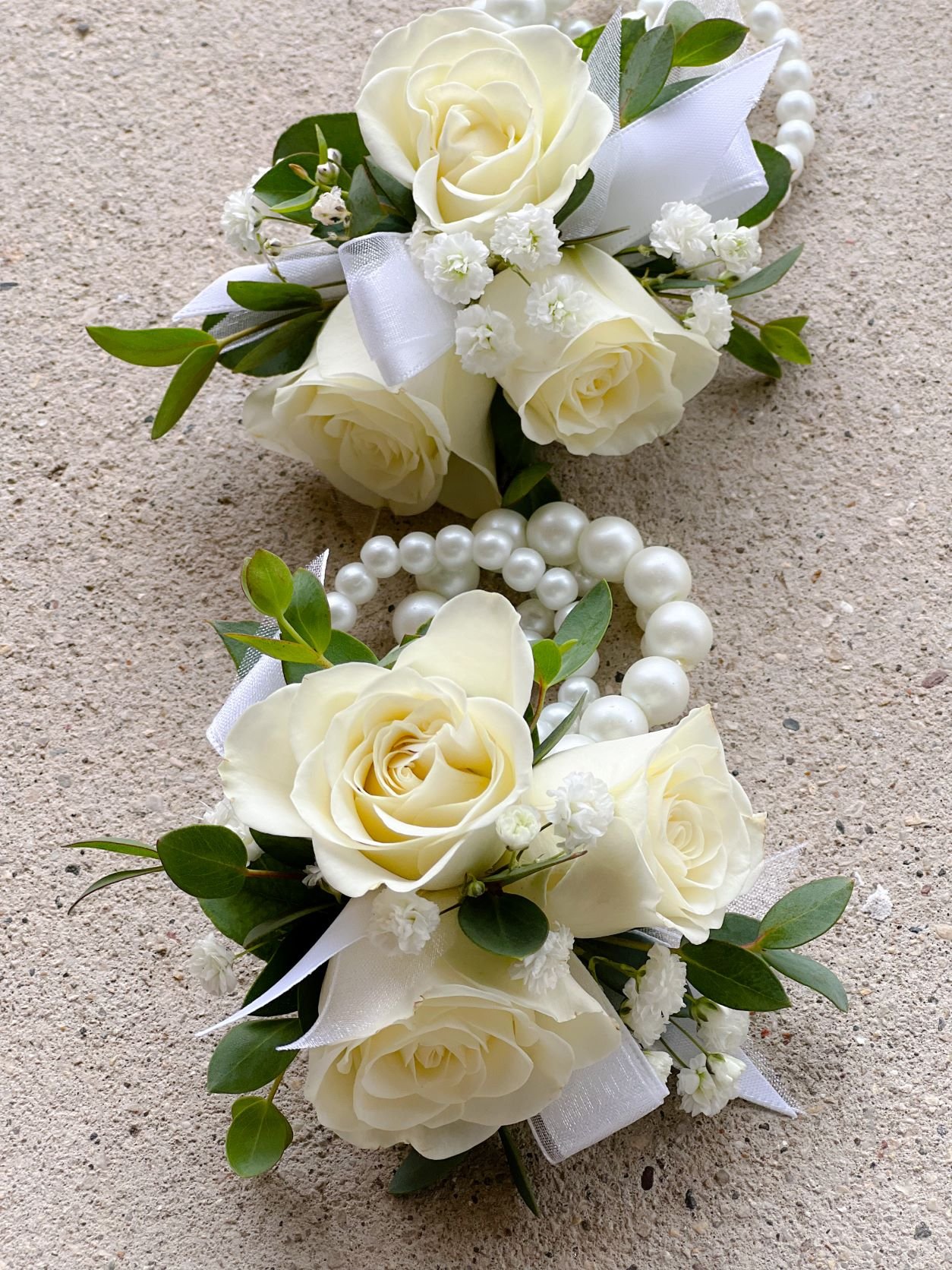 White Rose Corsage in Tracy, CA