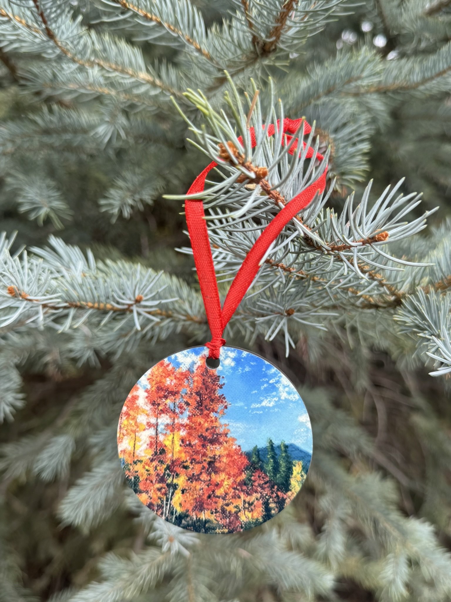 The Colors of Fall wooden ornament