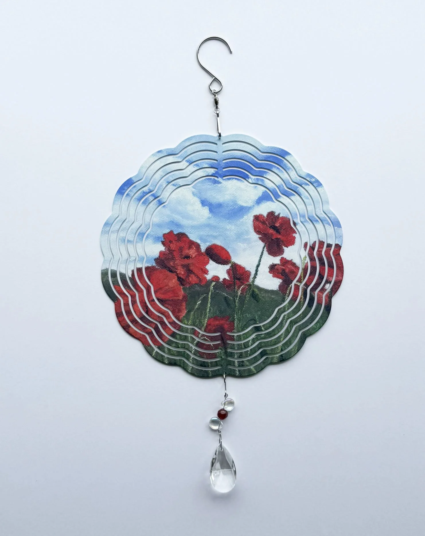Red Poppies Wind Spinner