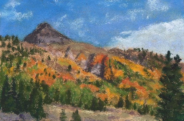 Silent Choir Colorado Fall Aspen Trees Mini Painting