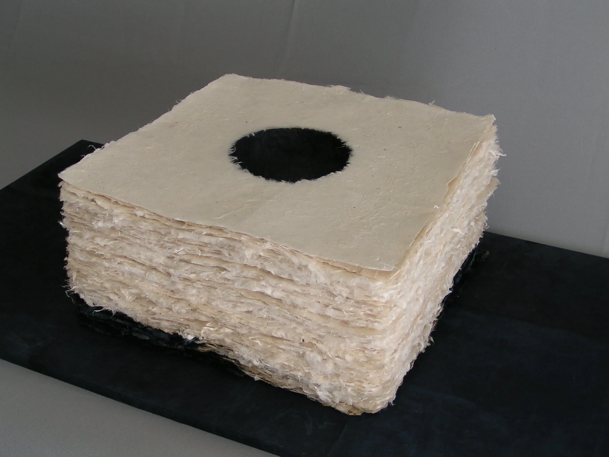 Blue Bowl No. 2, Kozo and indigo, 12" long x 12" wide x 9" high