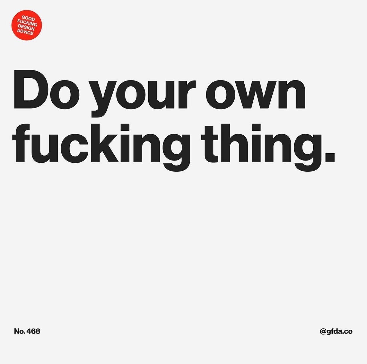 DO YOUR OWN FUCKING THING 🗣🗣🗣

Had to say it loud for the ppl in the back. &acute;What makes you distinct won&rsquo;t always make you popular&rsquo; -  @gfda.co ❤️&zwj;🔥 

Carve the path &amp; do it with no remorse.