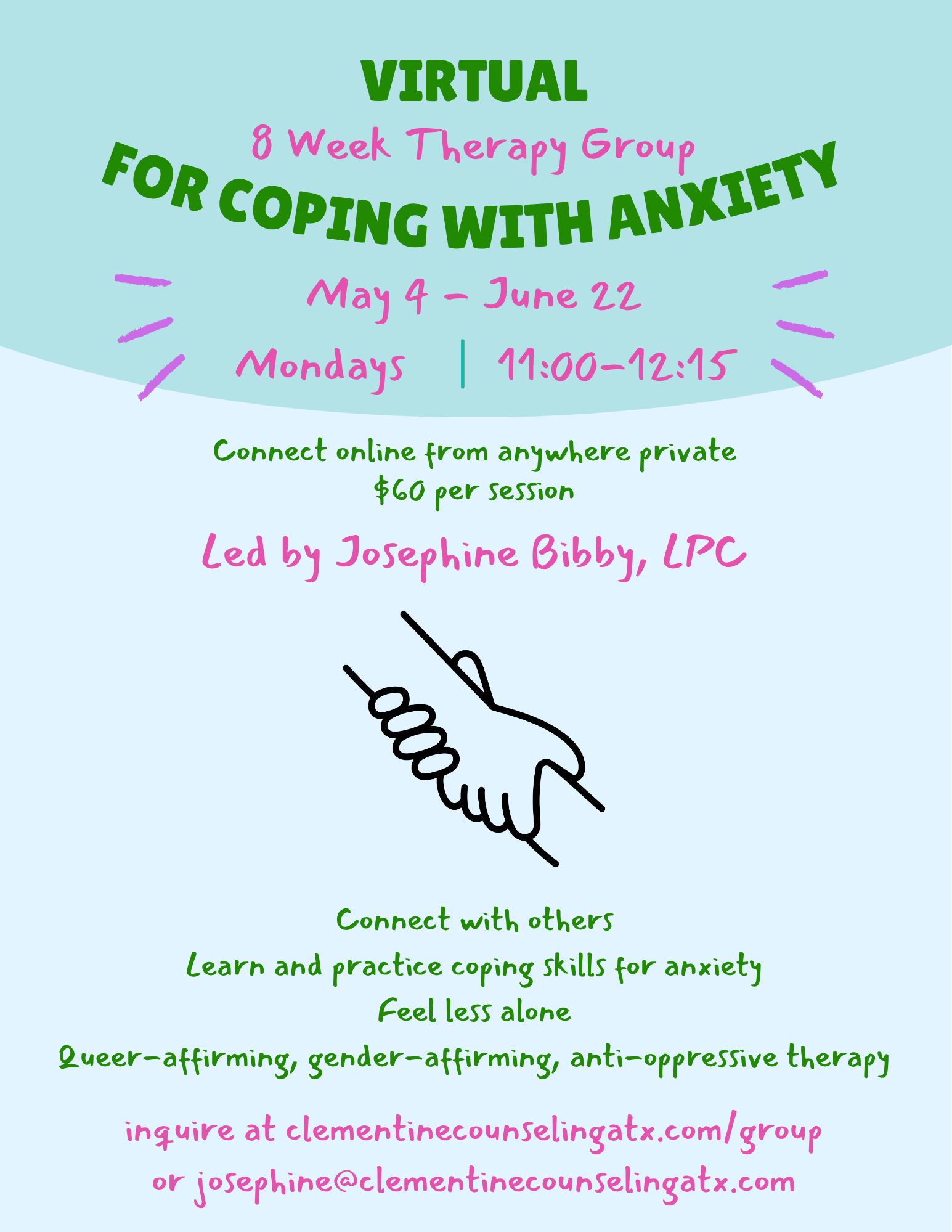 Group Therapy - Anxiety - Coping Skills - Support - Anxious