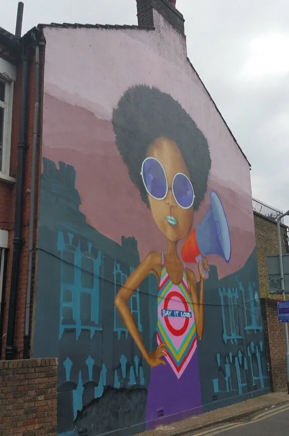A mural of Morris. Image credit:  Breeze Yoko