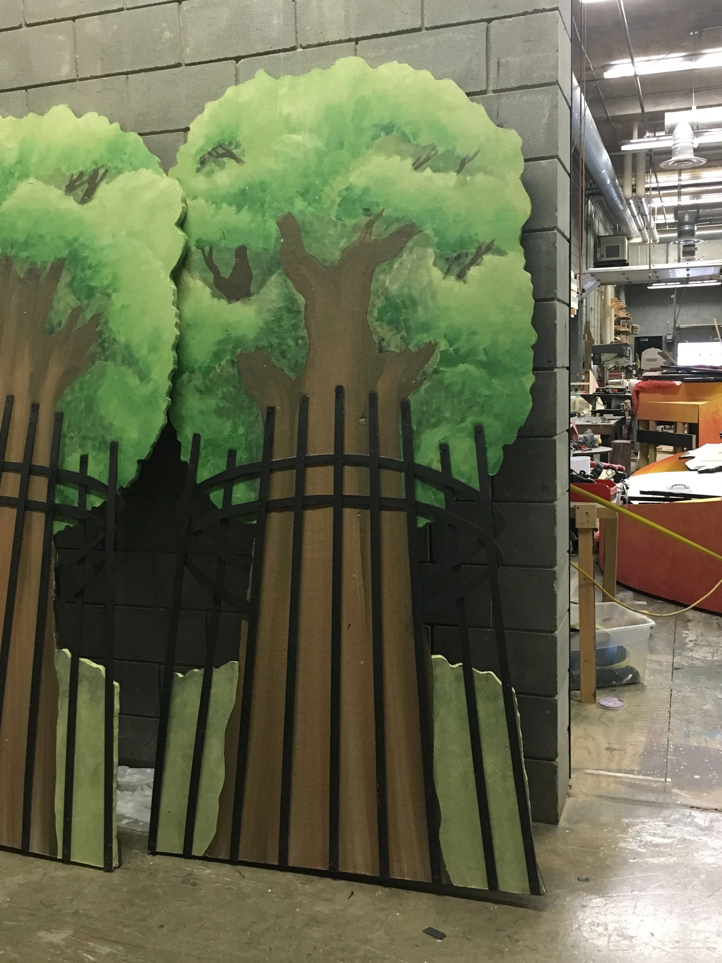 The Addams Family, Georgia Repertory Theatre 2019, Central Park Tree Props