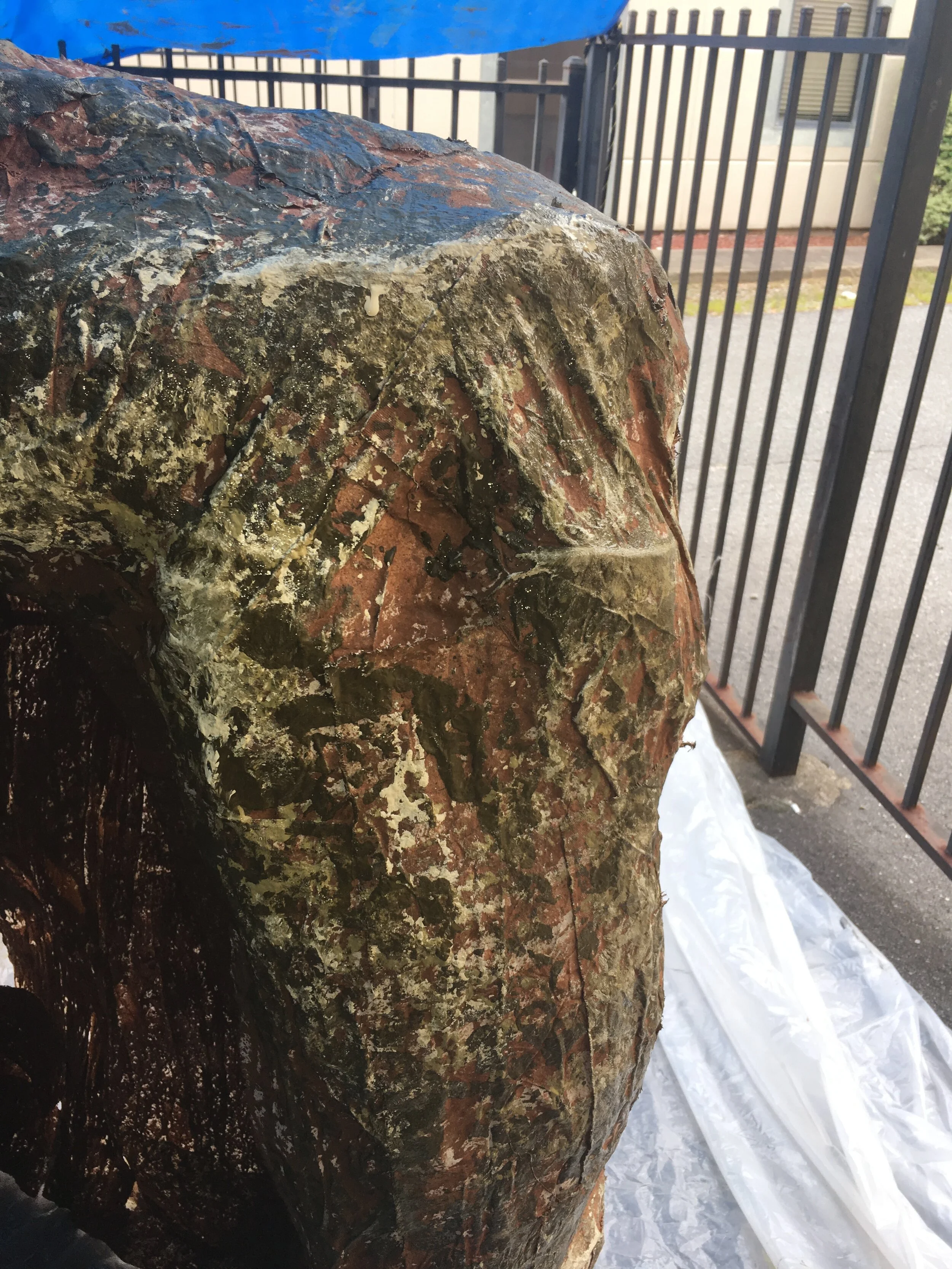 Once on This Island, Georgia Ensemble Theatre and Conservatory 2017, cave rock texture (close-up)