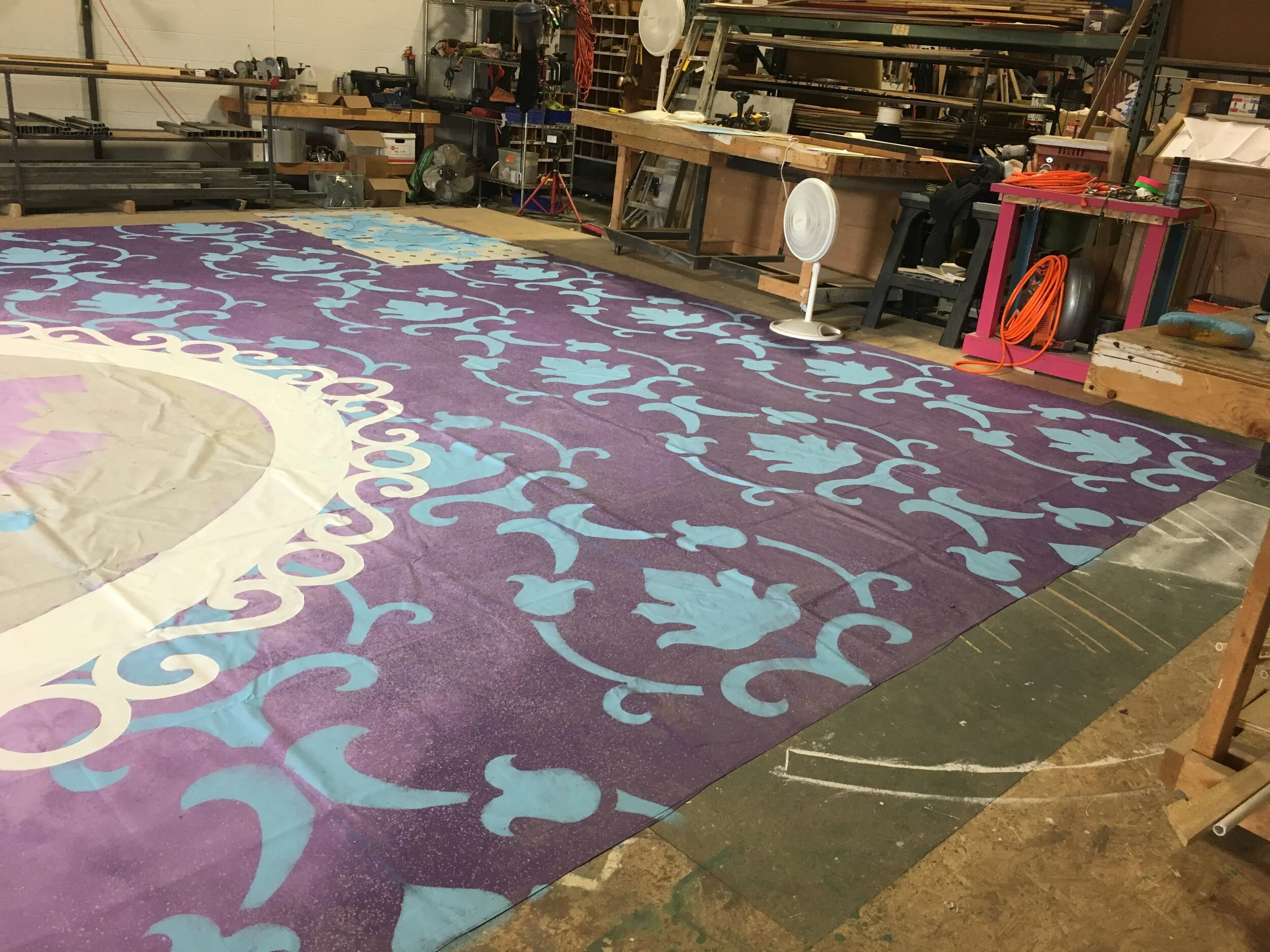 My Fair Lady, Atlanta Lyric 2017, DS Drop stencil (in application)