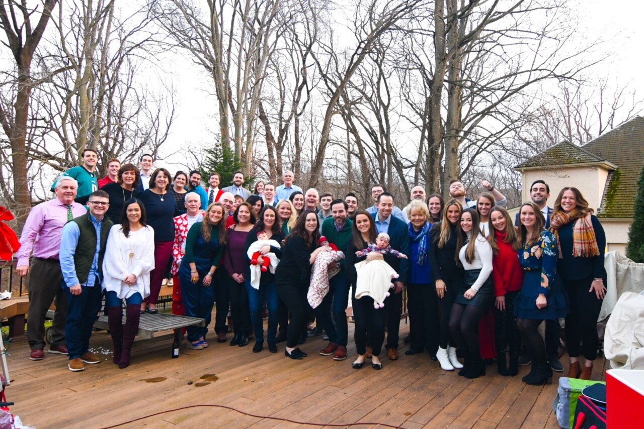 A gathering of the Swanick family, which includes 24 grandchildren.