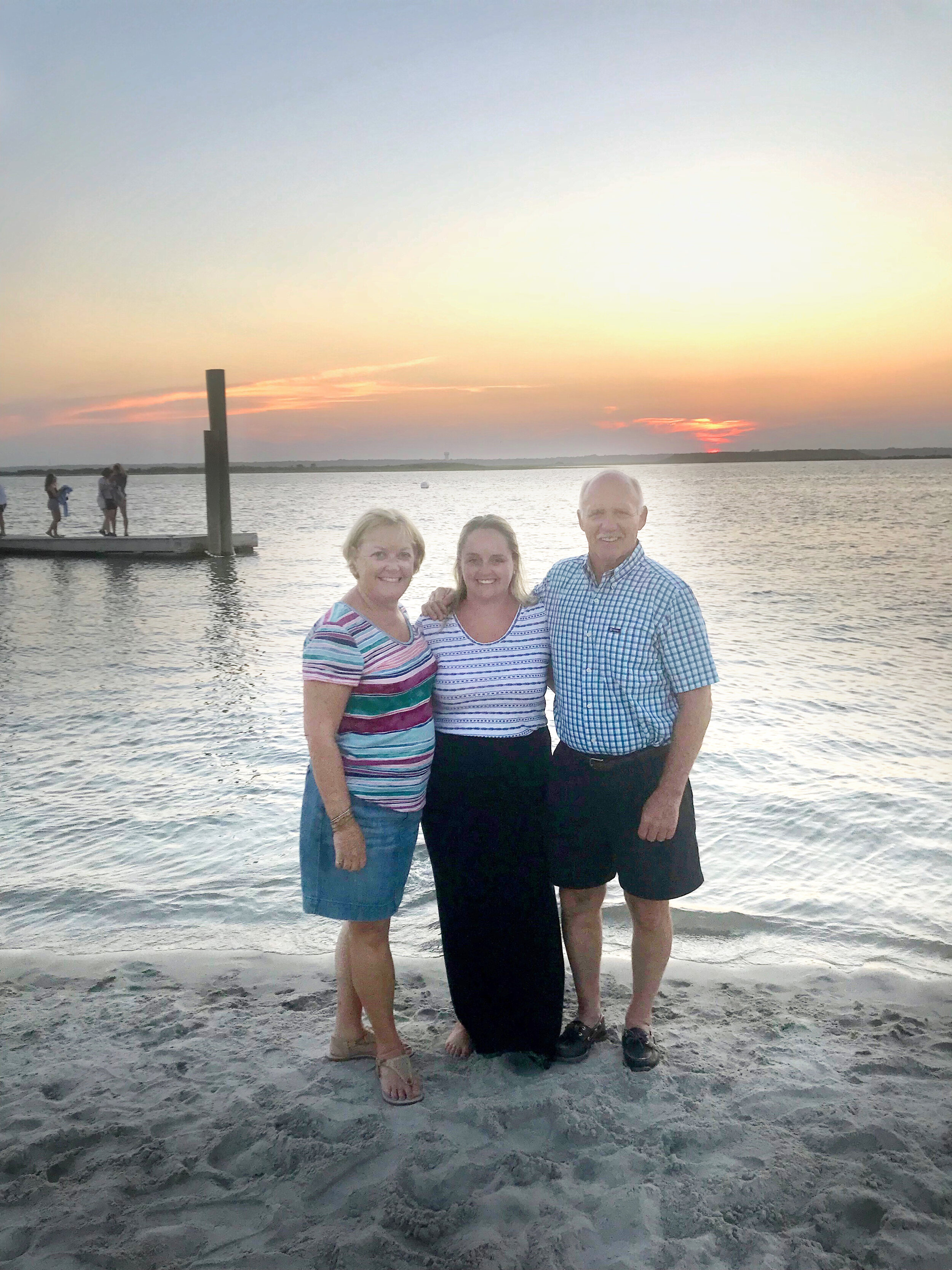 Steele with his wife Barbara and their daughter Katie.