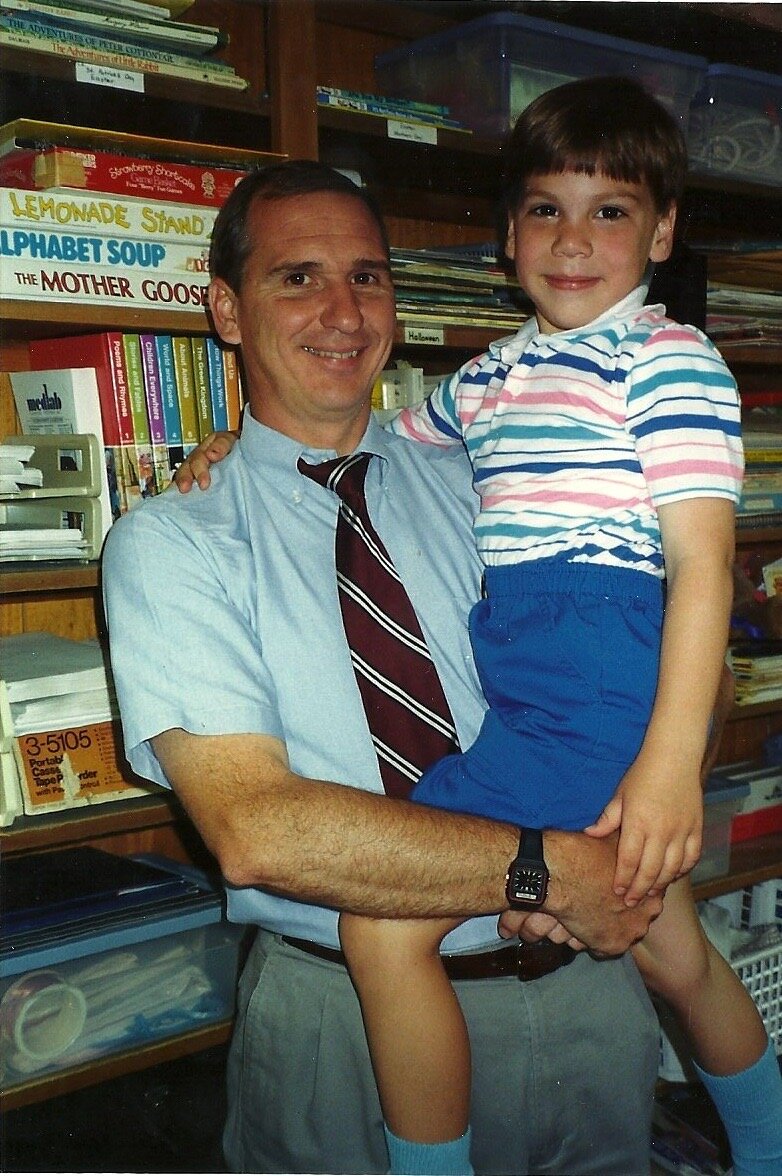 Young Gerry with his father.