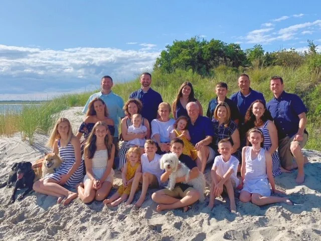 The McHale family on the beach in Sea Isle City.