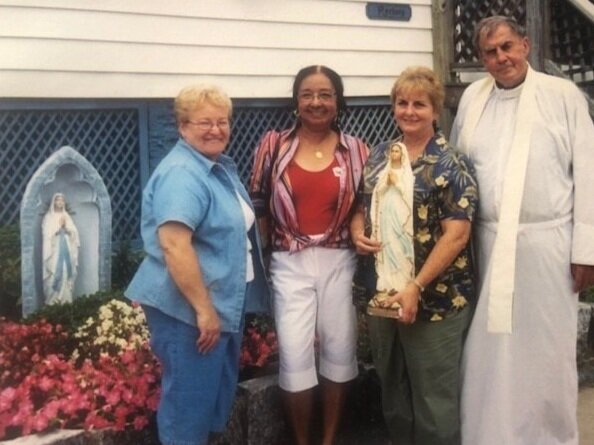At right, Marlene when she was president of the Marian Guild.