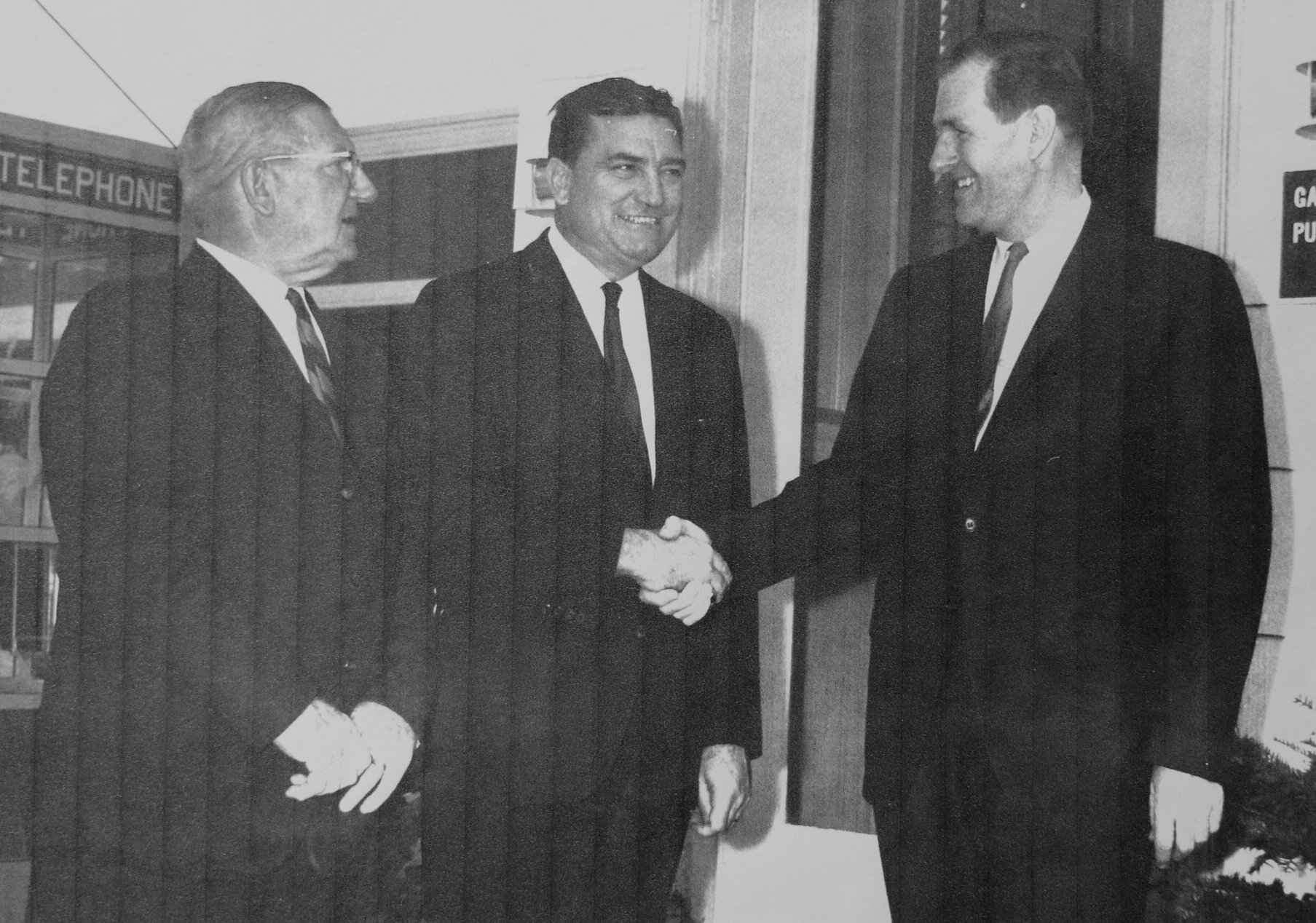 Commissioner Harry Barth, Congressman Charles Sandman and William Haffert. 